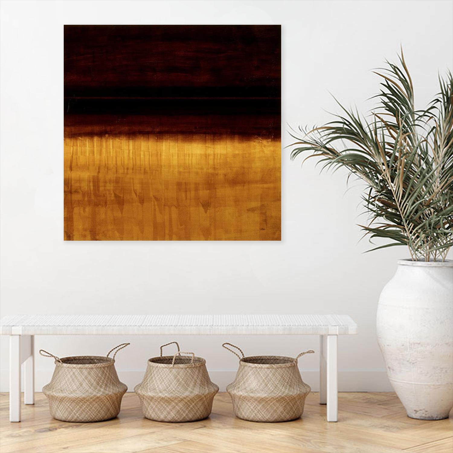 Lined View III by Randy Hibberd on GIANT ART - yellow abstract