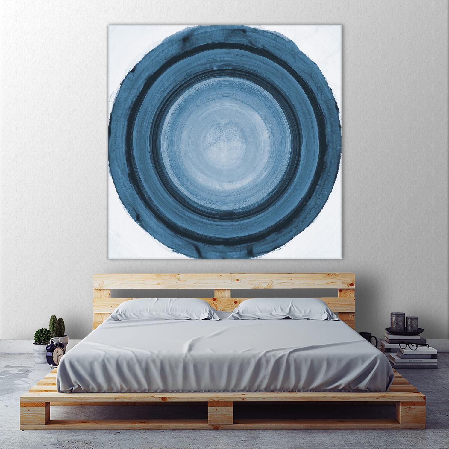 RINGS OF SUCCESS I by RANDY HIBBERD on GIANT ART - blue abstract abstract