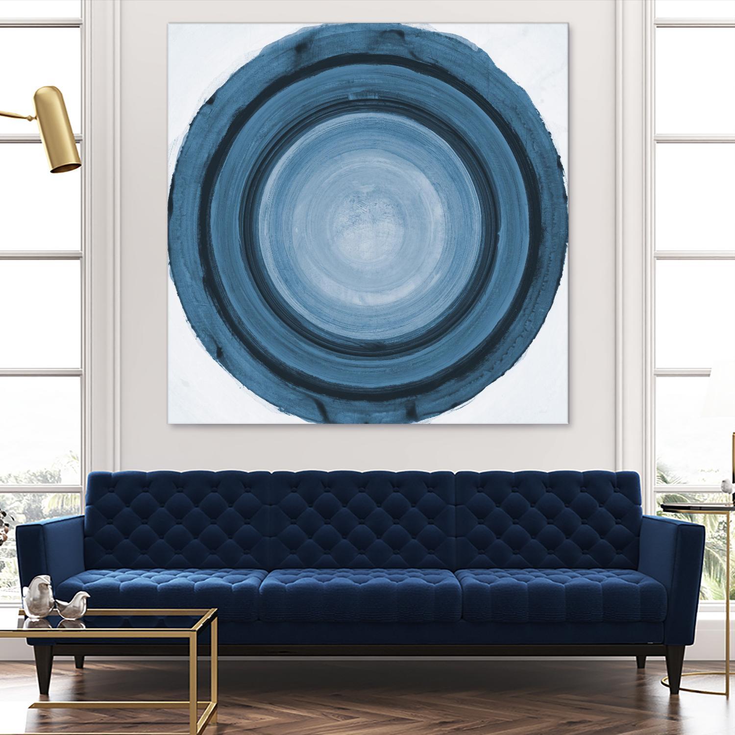 RINGS OF SUCCESS I by RANDY HIBBERD on GIANT ART - blue abstract abstract