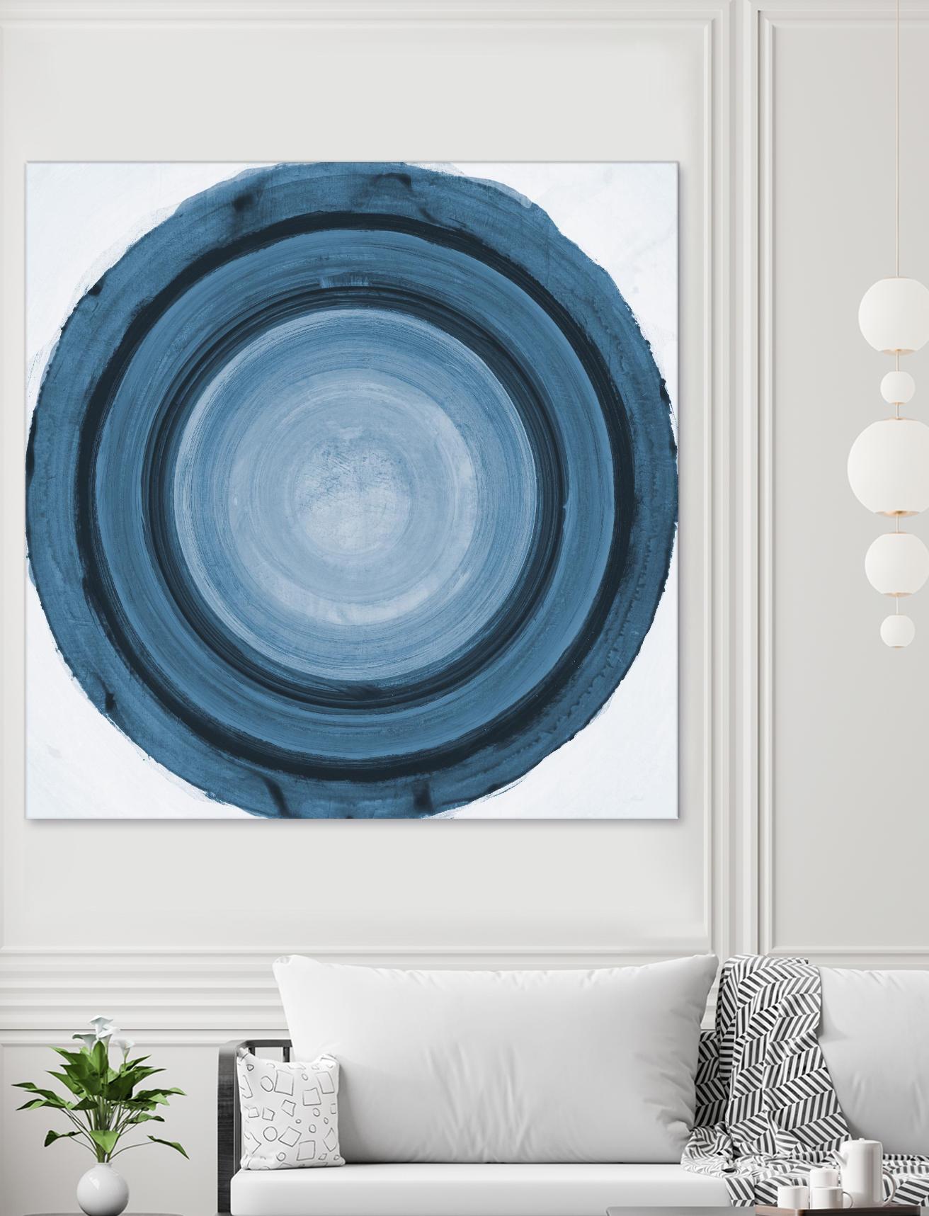 RINGS OF SUCCESS I by RANDY HIBBERD on GIANT ART - blue abstract abstract