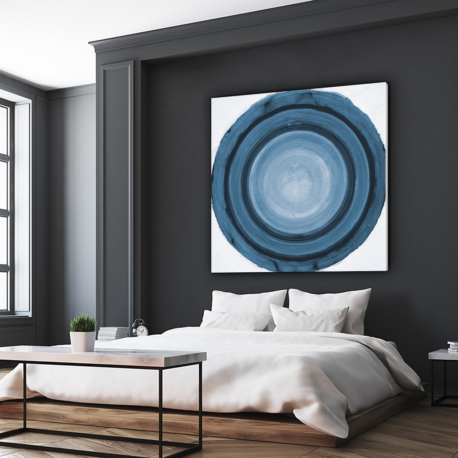 RINGS OF SUCCESS I by RANDY HIBBERD on GIANT ART - blue abstract abstract