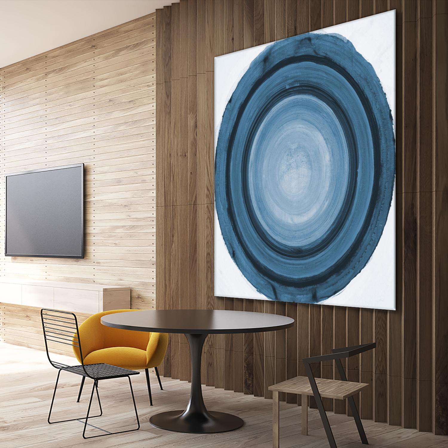 RINGS OF SUCCESS I by RANDY HIBBERD on GIANT ART - blue abstract abstract