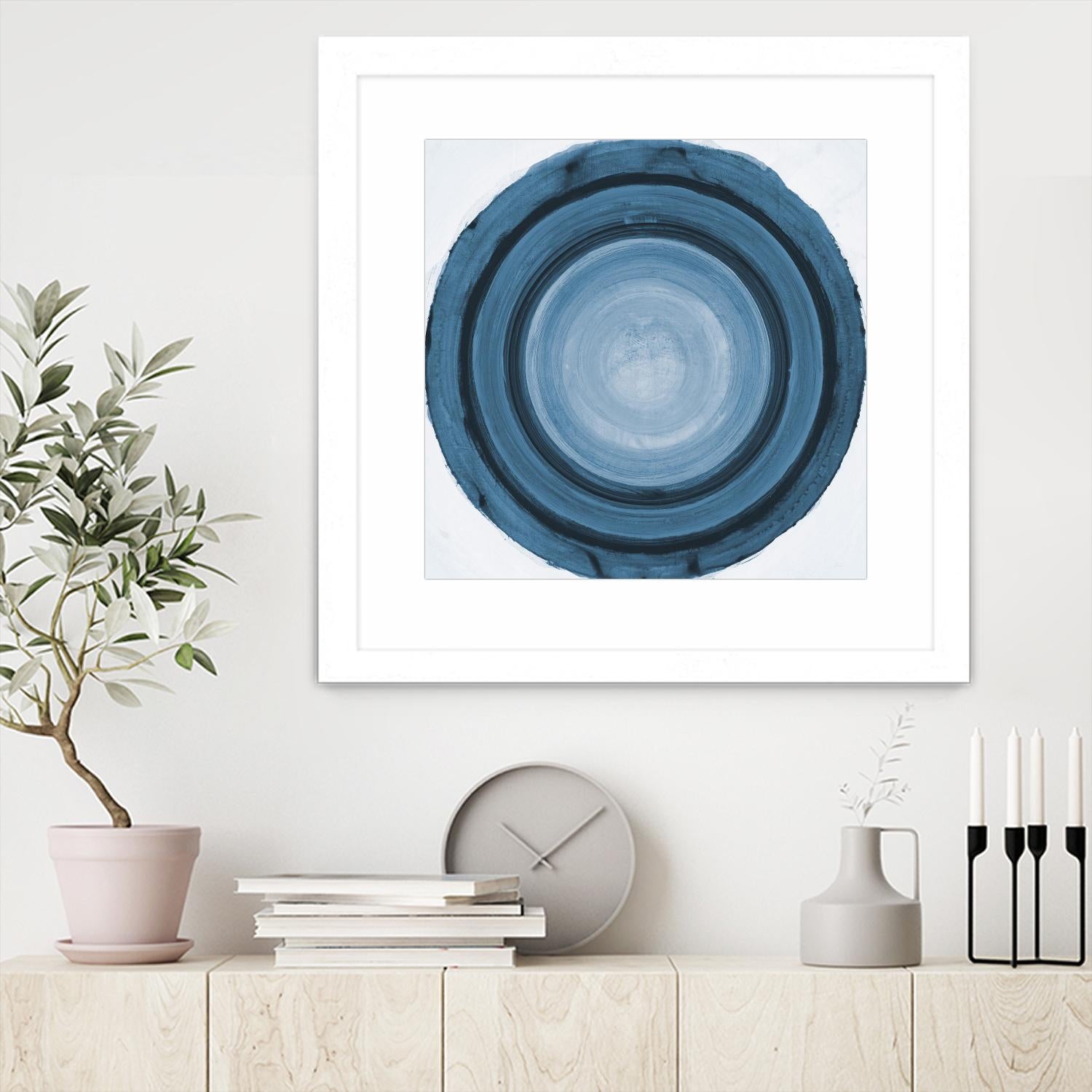 RINGS OF SUCCESS I by RANDY HIBBERD on GIANT ART - blue abstract abstract