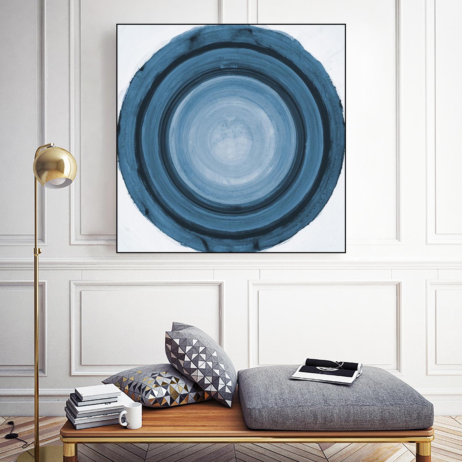 RINGS OF SUCCESS I by RANDY HIBBERD on GIANT ART - blue abstract abstract