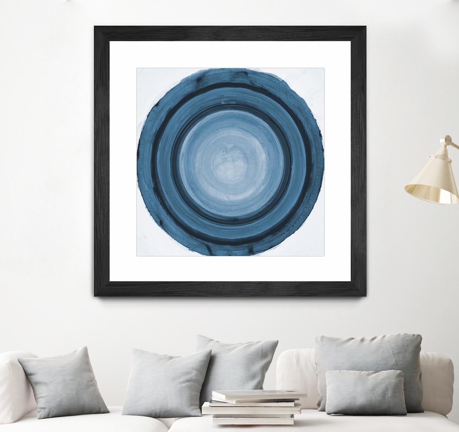 RINGS OF SUCCESS I by RANDY HIBBERD on GIANT ART - blue abstract abstract