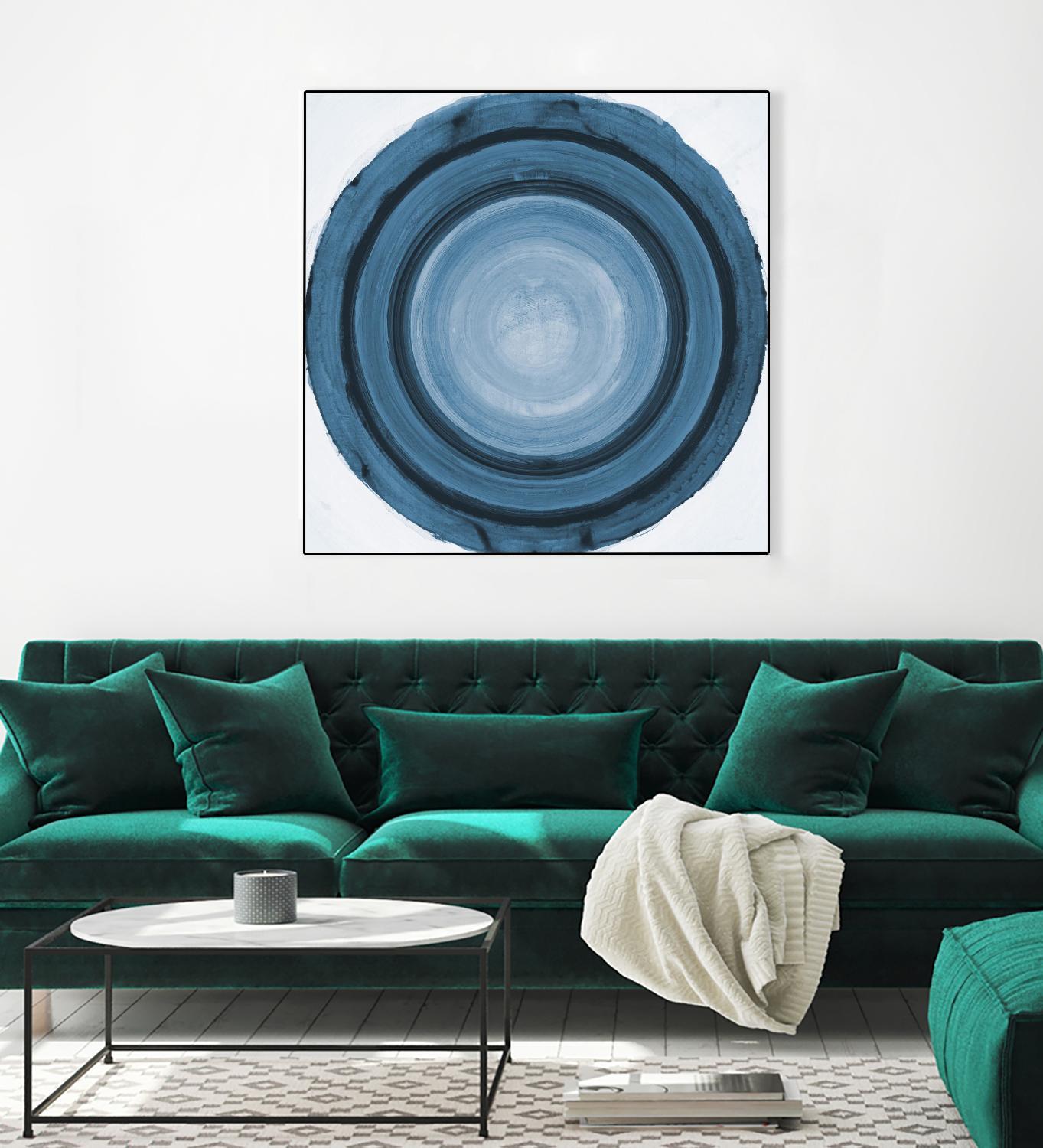 RINGS OF SUCCESS I by RANDY HIBBERD on GIANT ART - blue abstract abstract