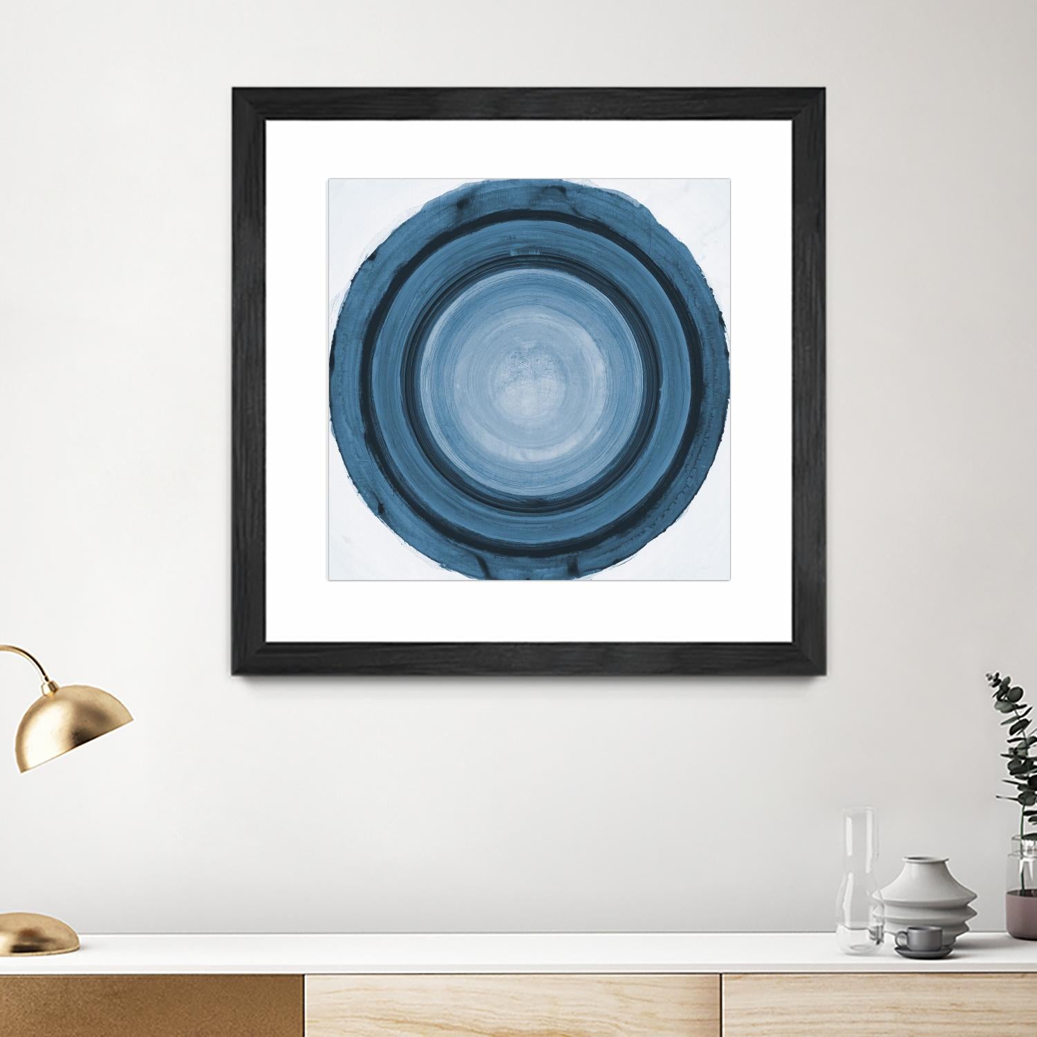 RINGS OF SUCCESS I by RANDY HIBBERD on GIANT ART - blue abstract abstract