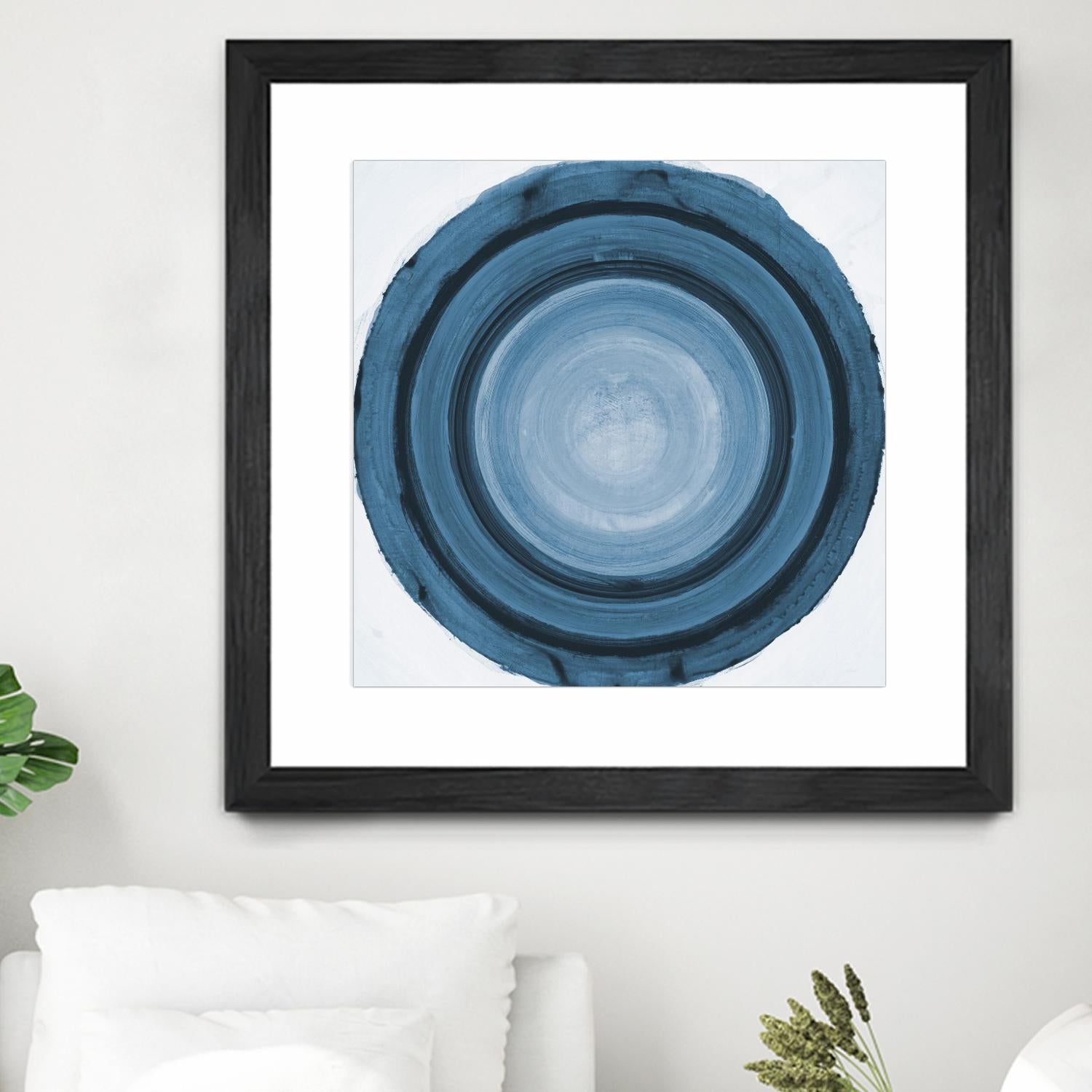 RINGS OF SUCCESS I by RANDY HIBBERD on GIANT ART - blue abstract abstract