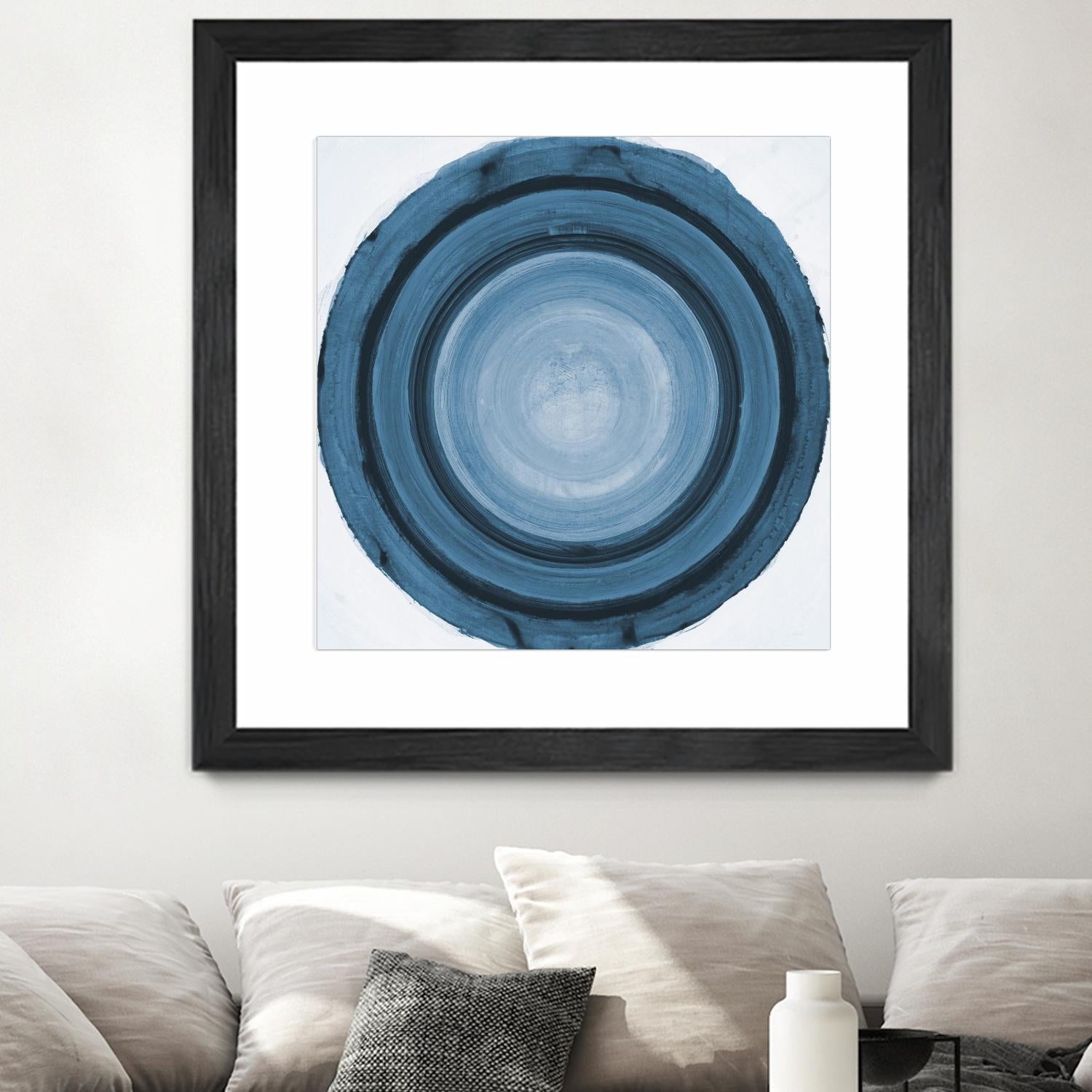RINGS OF SUCCESS I by RANDY HIBBERD on GIANT ART - blue abstract abstract