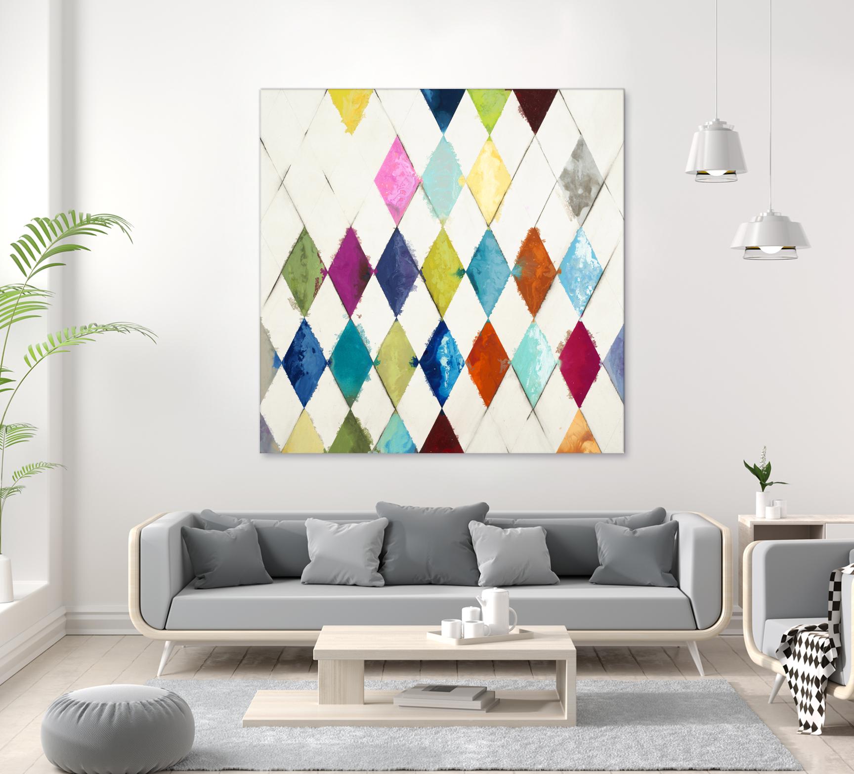 Diamonds by Randy Hibberd on GIANT ART - blue abstract