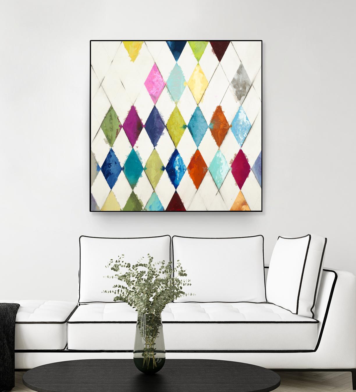 Diamonds by Randy Hibberd on GIANT ART - blue abstract