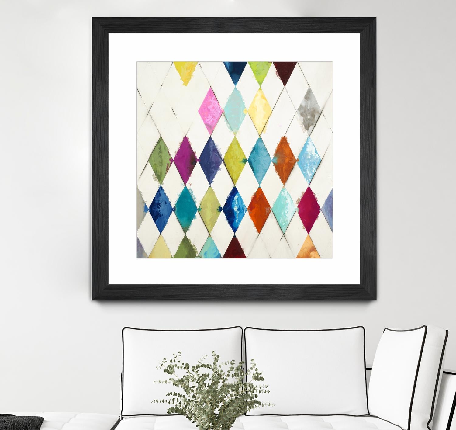 Diamonds by Randy Hibberd on GIANT ART - blue abstract