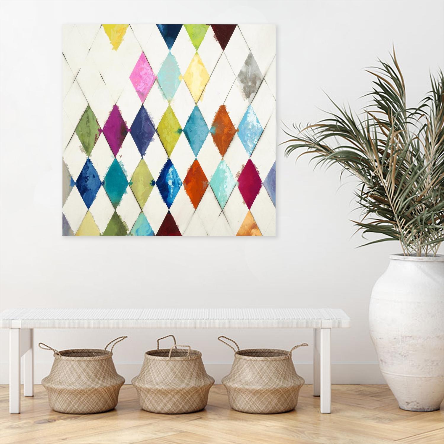 Diamonds by Randy Hibberd on GIANT ART - blue abstract