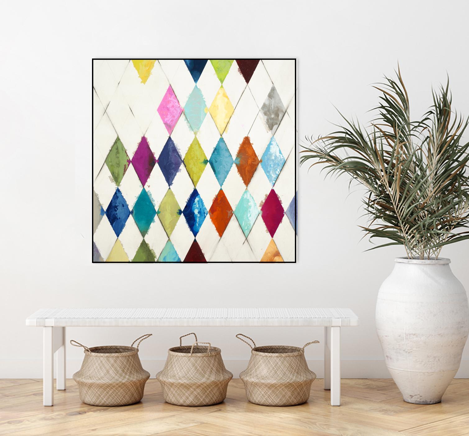 Diamonds by Randy Hibberd on GIANT ART - blue abstract