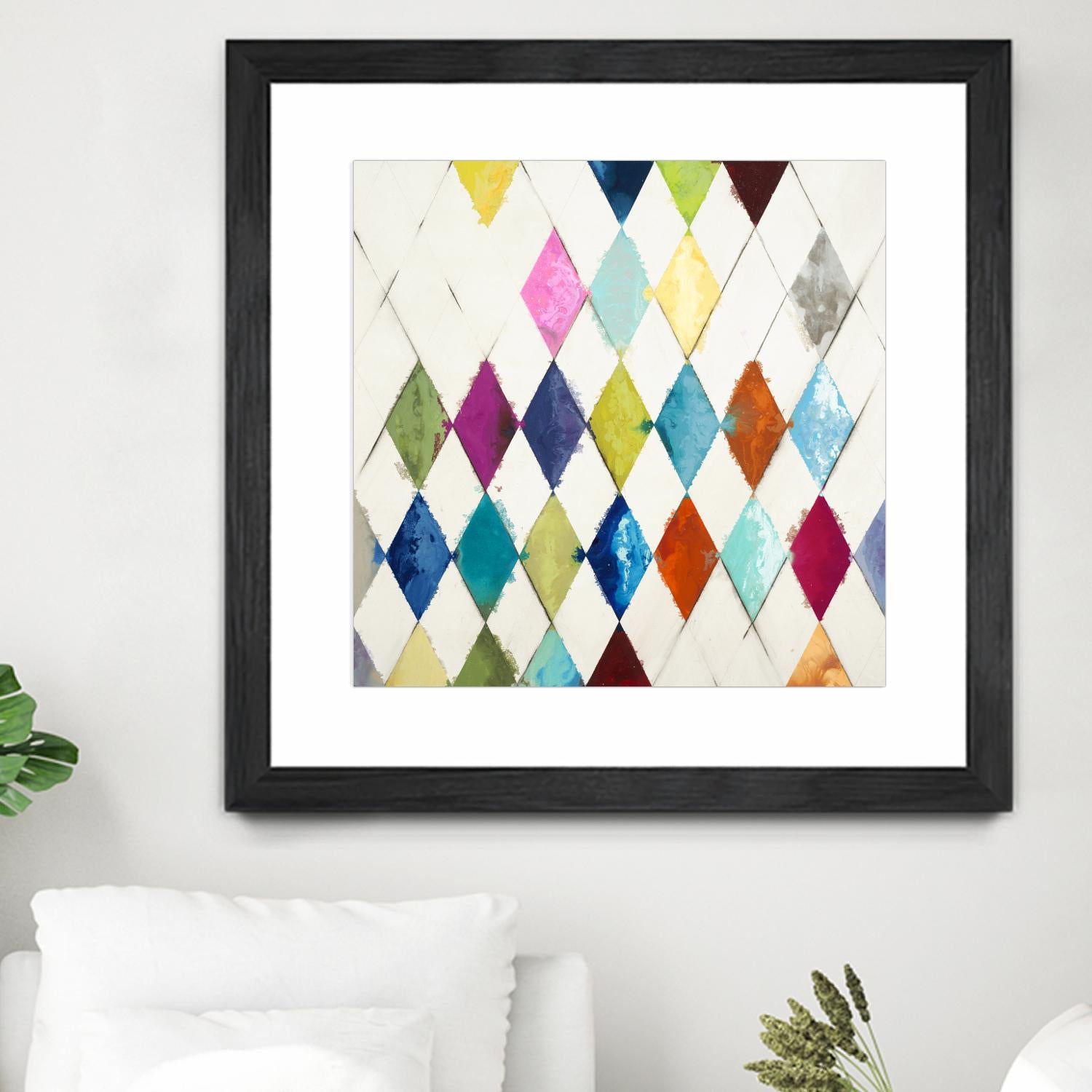 Diamonds by Randy Hibberd on GIANT ART - blue abstract