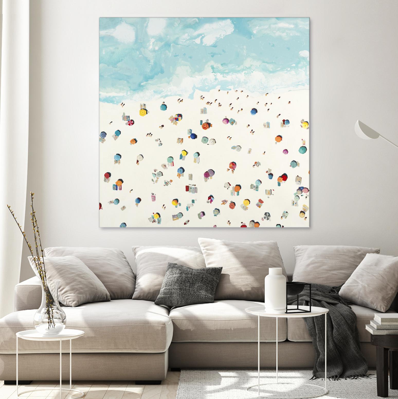Beach Days by Randy Hibberd on GIANT ART - beige sea scene areal view