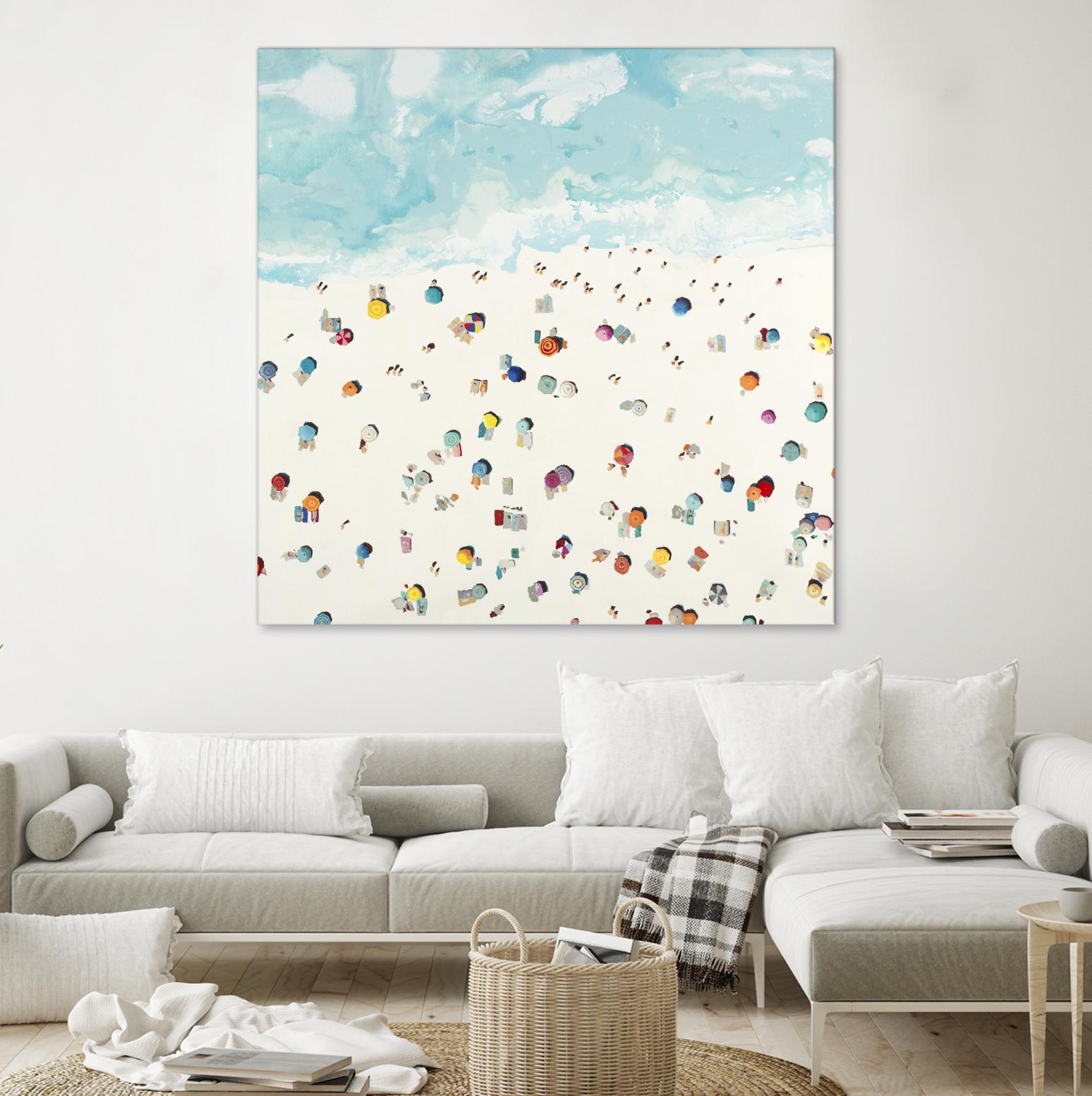 Beach Days by Randy Hibberd on GIANT ART - beige sea scene areal view
