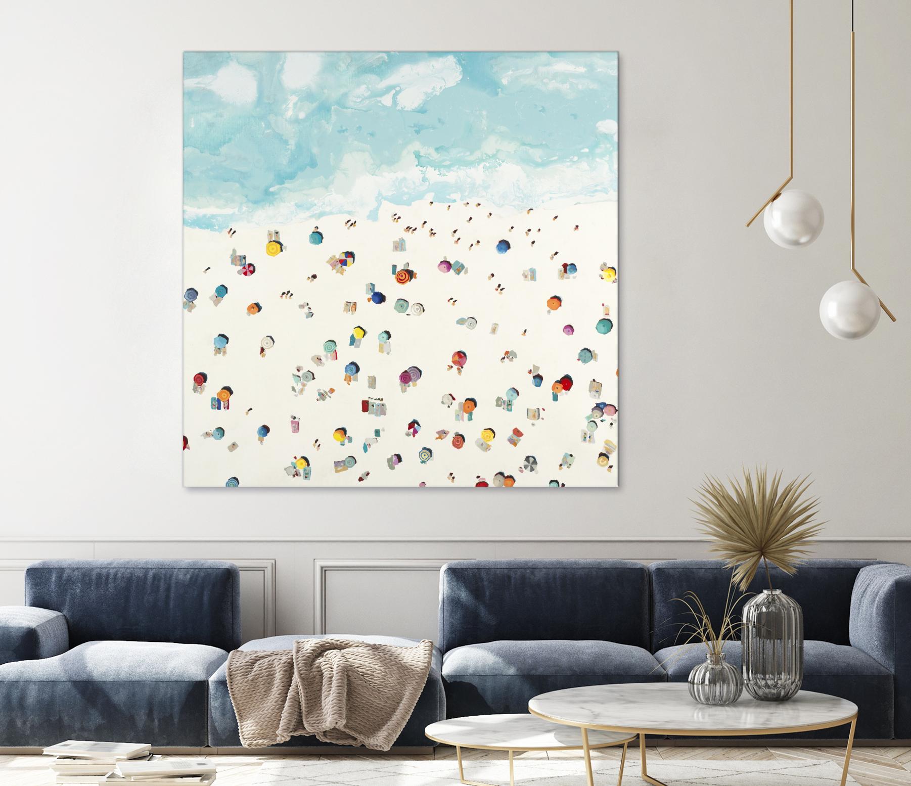 Beach Days by Randy Hibberd on GIANT ART - beige sea scene areal view