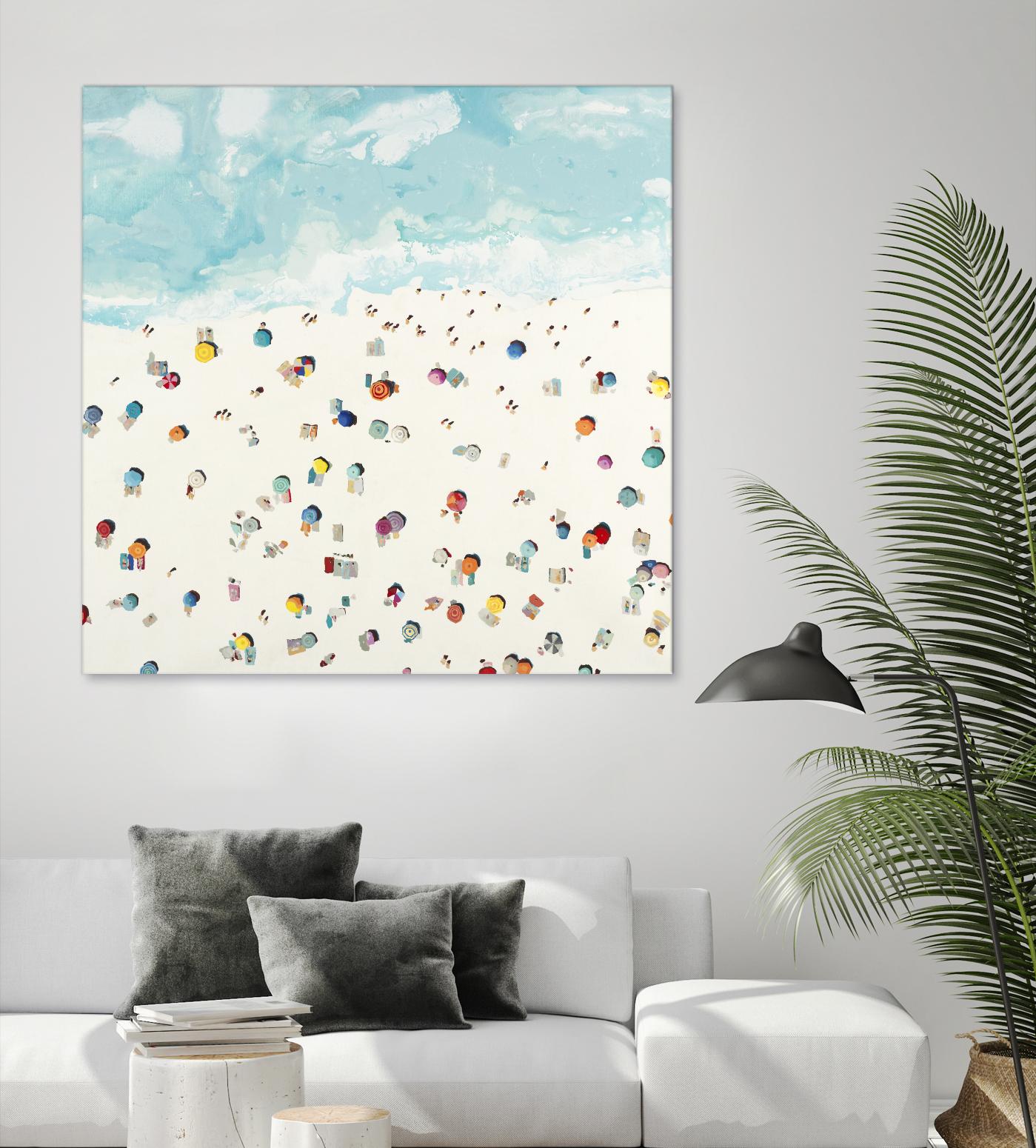 Beach Days by Randy Hibberd on GIANT ART - beige sea scene areal view