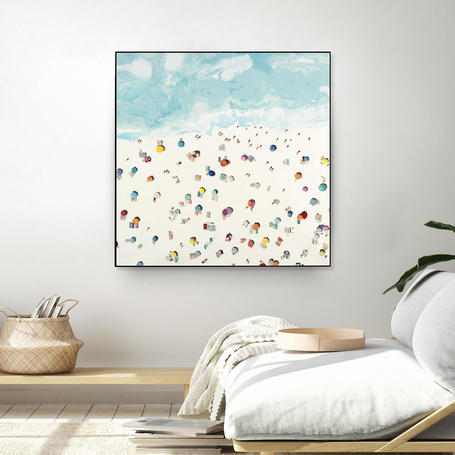 Beach Days by Randy Hibberd on GIANT ART - beige sea scene areal view