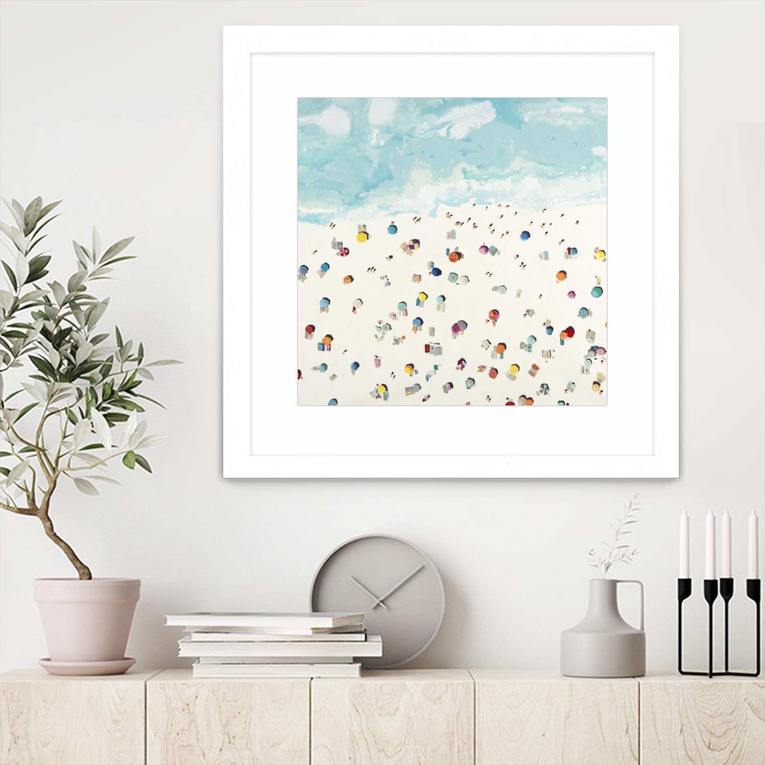Beach Days by Randy Hibberd on GIANT ART - beige sea scene areal view