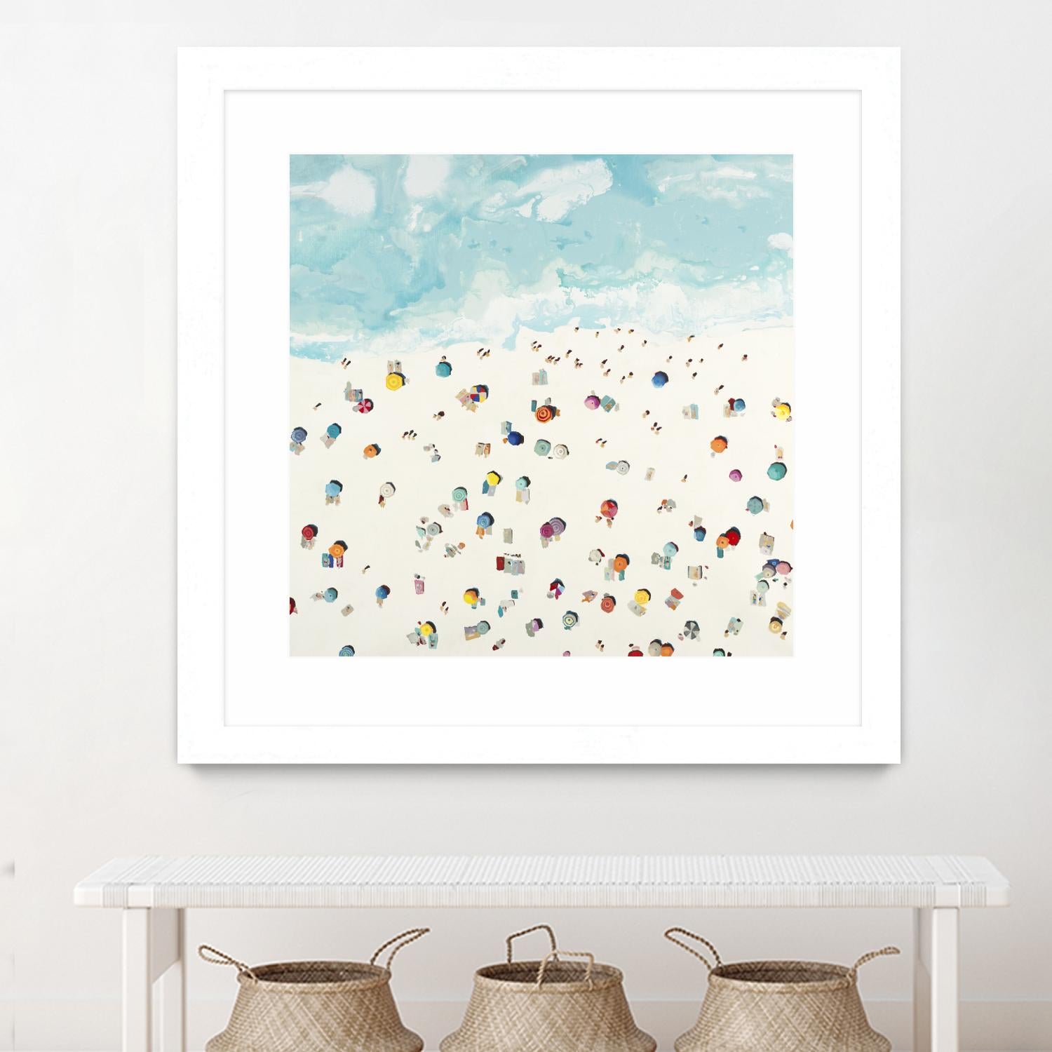 Beach Days by Randy Hibberd on GIANT ART - beige sea scene areal view