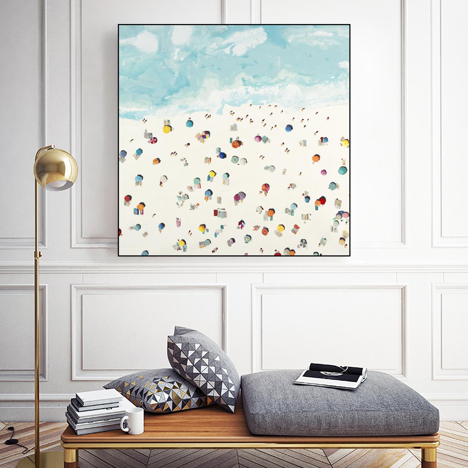 Beach Days by Randy Hibberd on GIANT ART - beige sea scene areal view