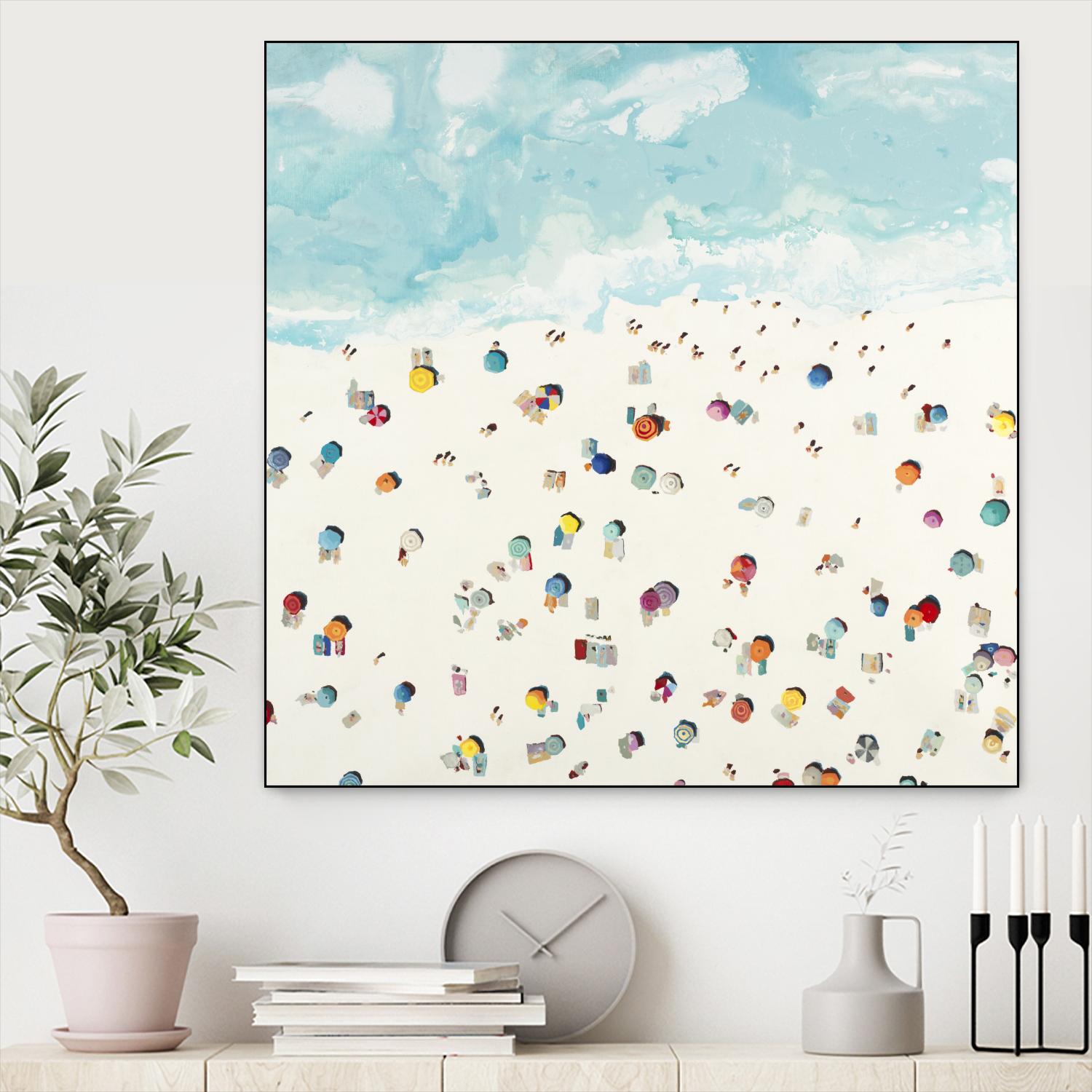 Beach Days by Randy Hibberd on GIANT ART - beige sea scene areal view