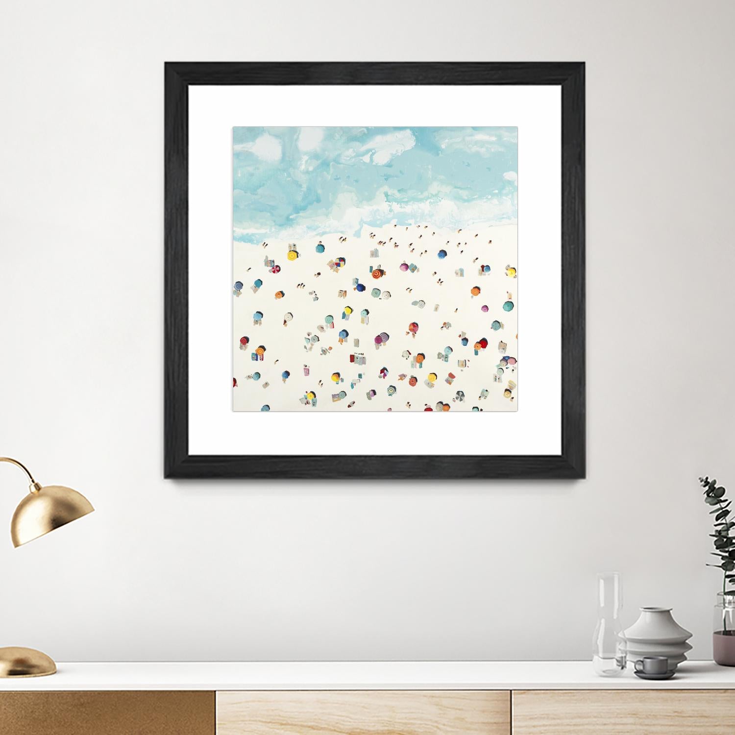 Beach Days by Randy Hibberd on GIANT ART - beige sea scene areal view