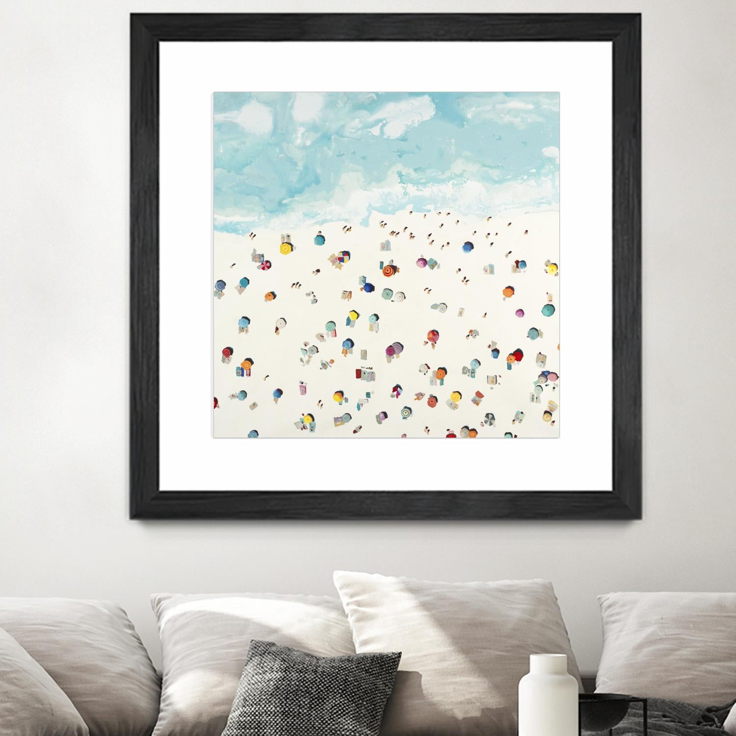Beach Days by Randy Hibberd on GIANT ART - beige sea scene areal view