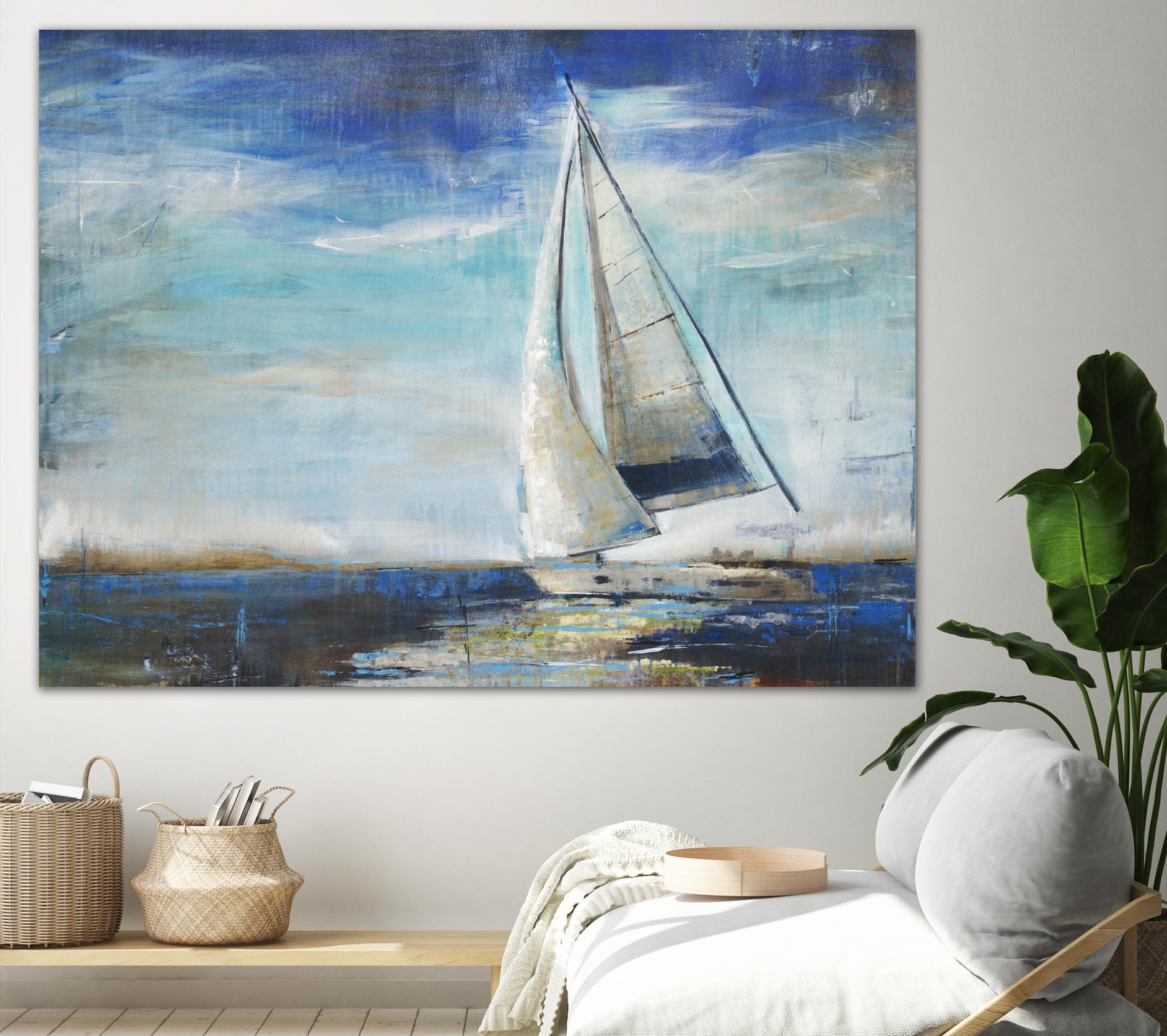 Sail Away by Liz Jardine on GIANT ART - white nautical