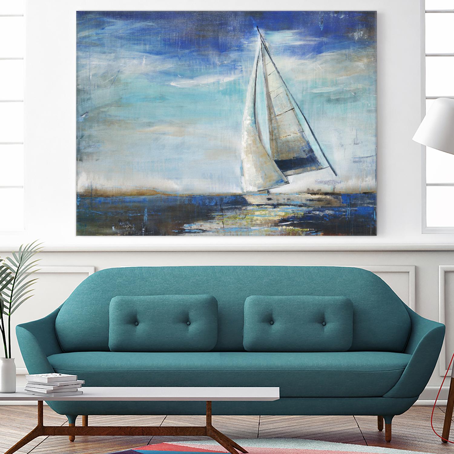 Sail Away by Liz Jardine on GIANT ART - white nautical