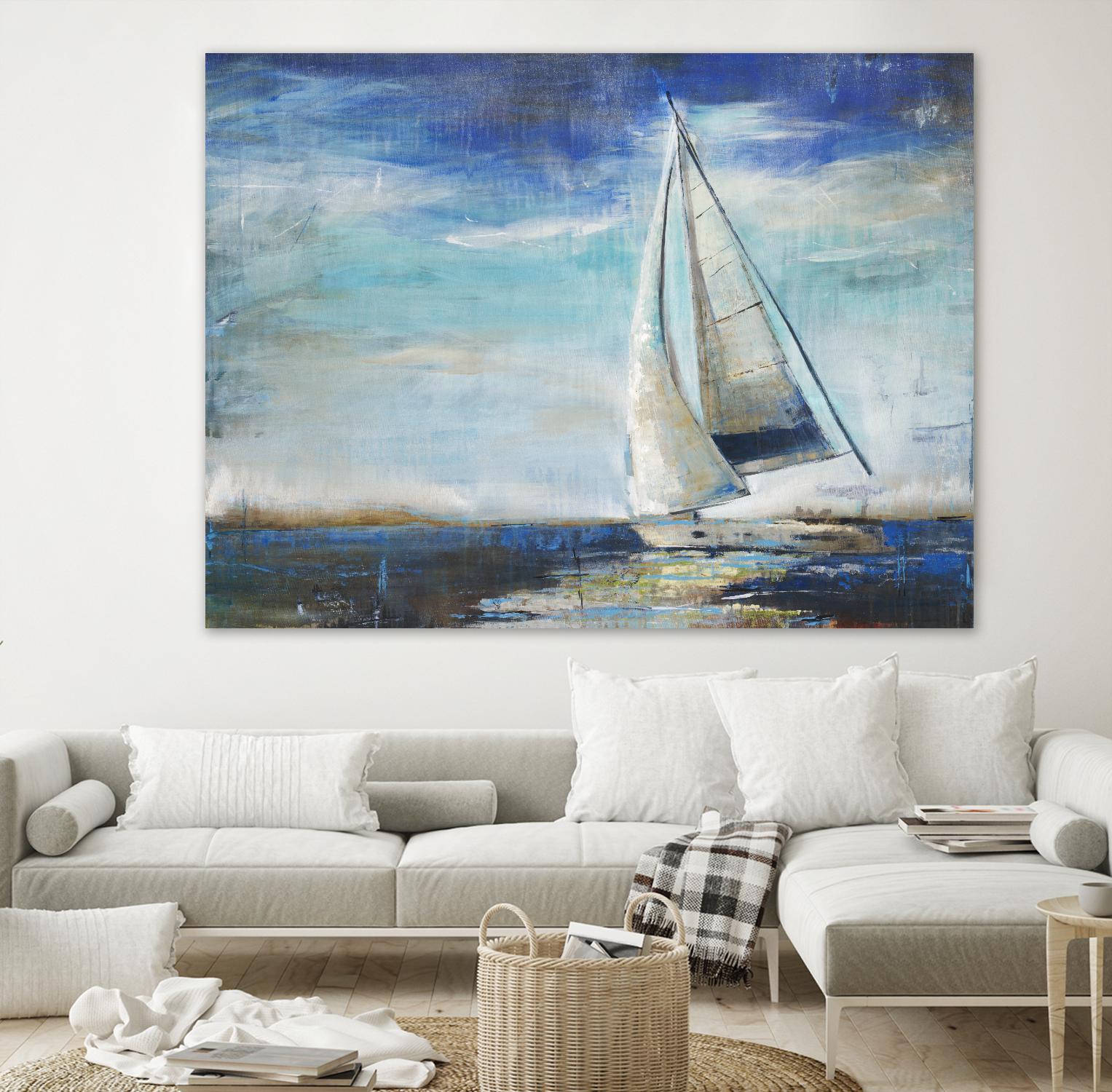 Sail Away by Liz Jardine on GIANT ART - white nautical