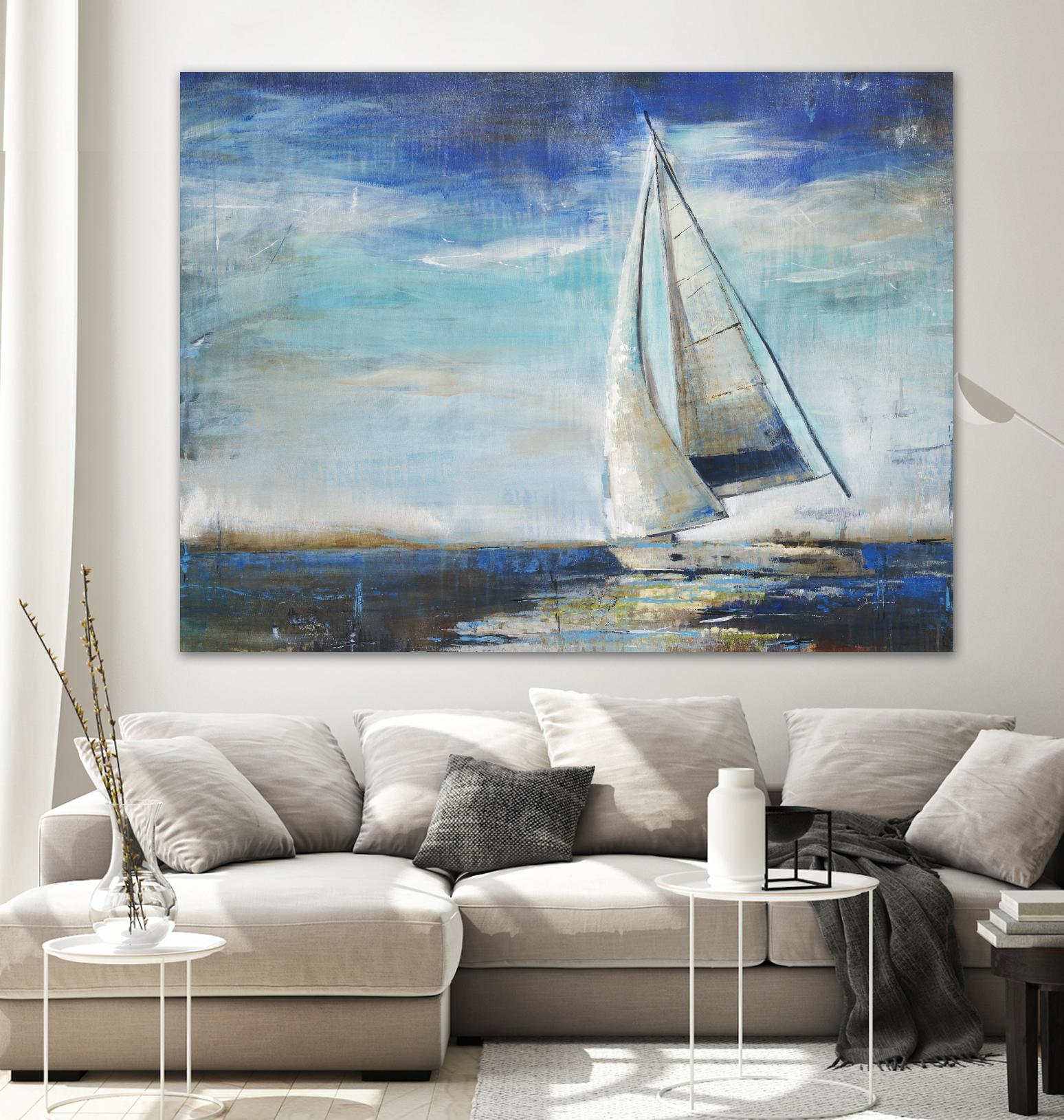 Sail Away by Liz Jardine on GIANT ART - white nautical