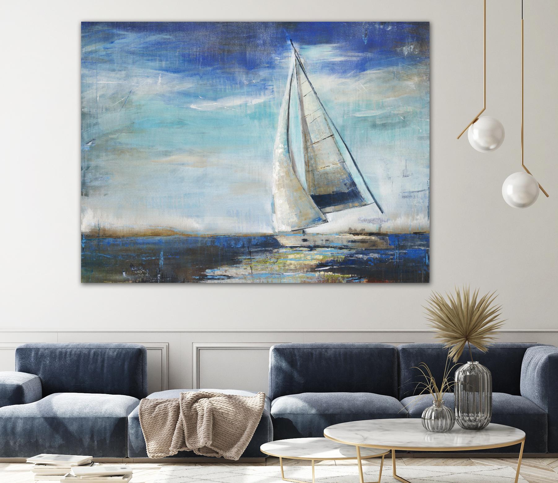 Sail Away by Liz Jardine on GIANT ART - white nautical