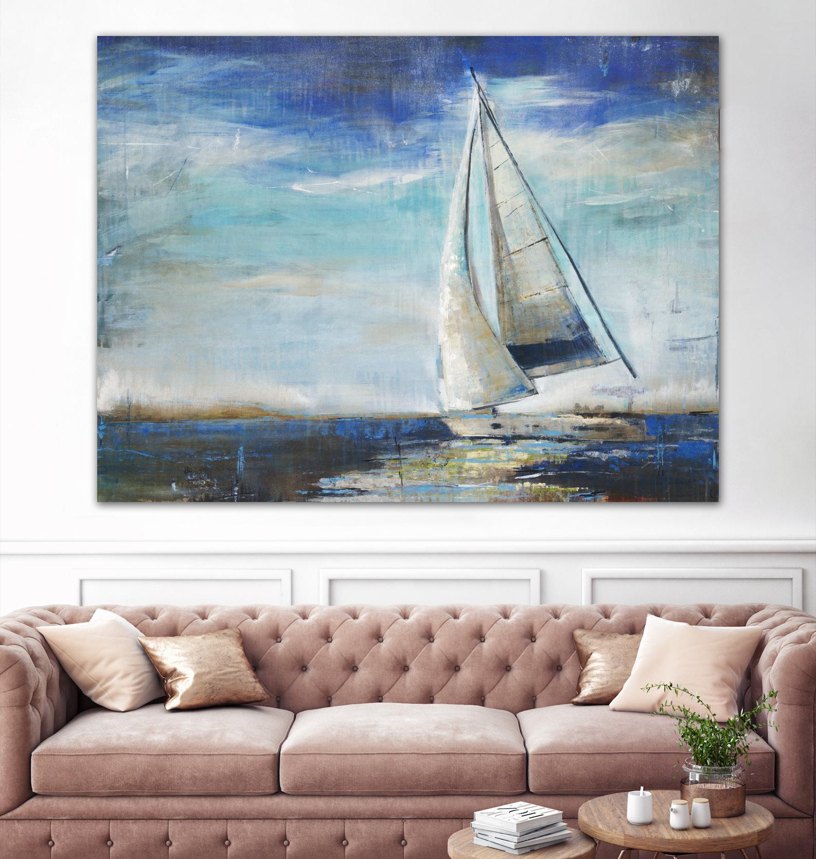 Sail Away by Liz Jardine on GIANT ART - white nautical