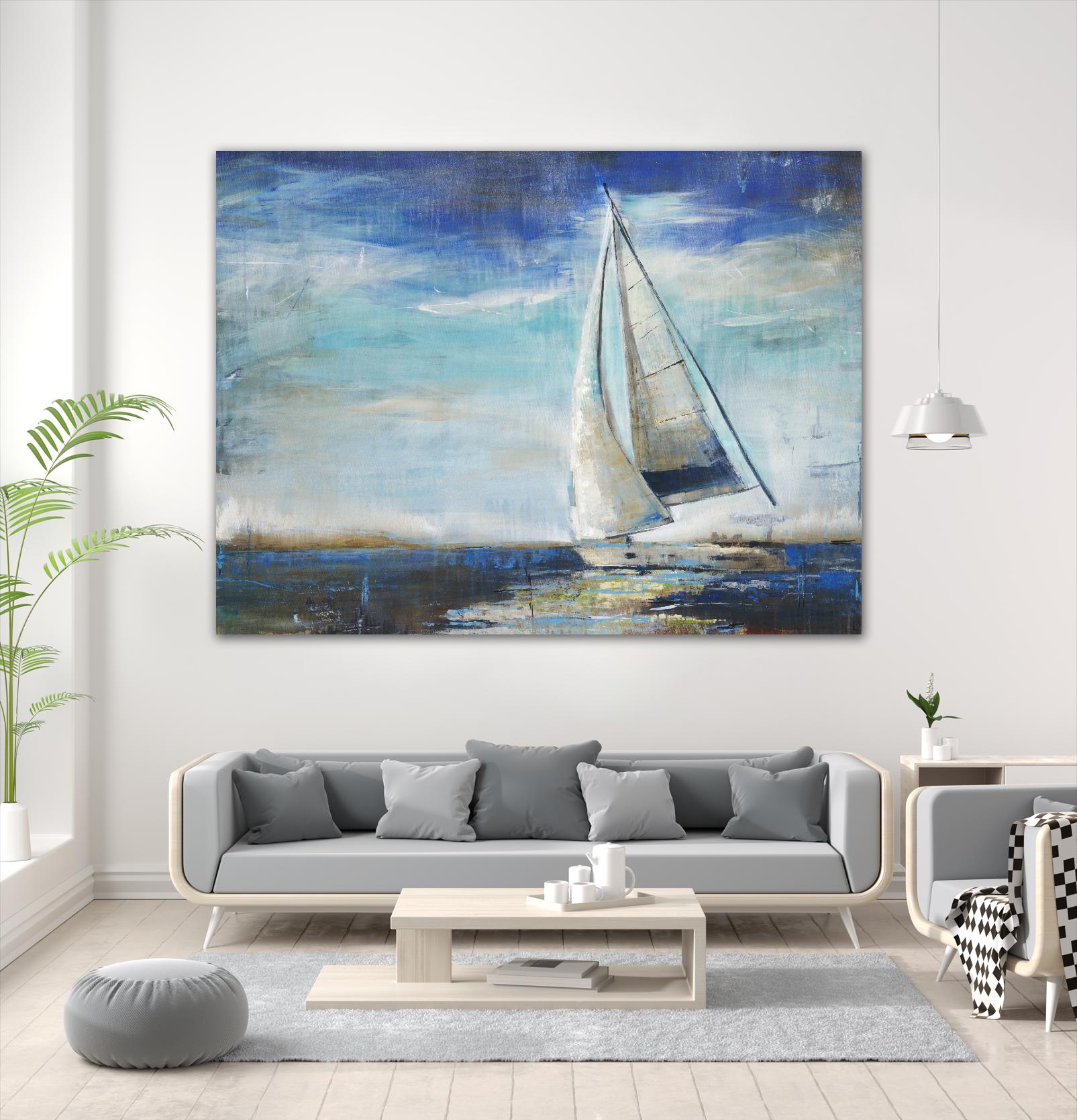 Sail Away by Liz Jardine on GIANT ART - white nautical