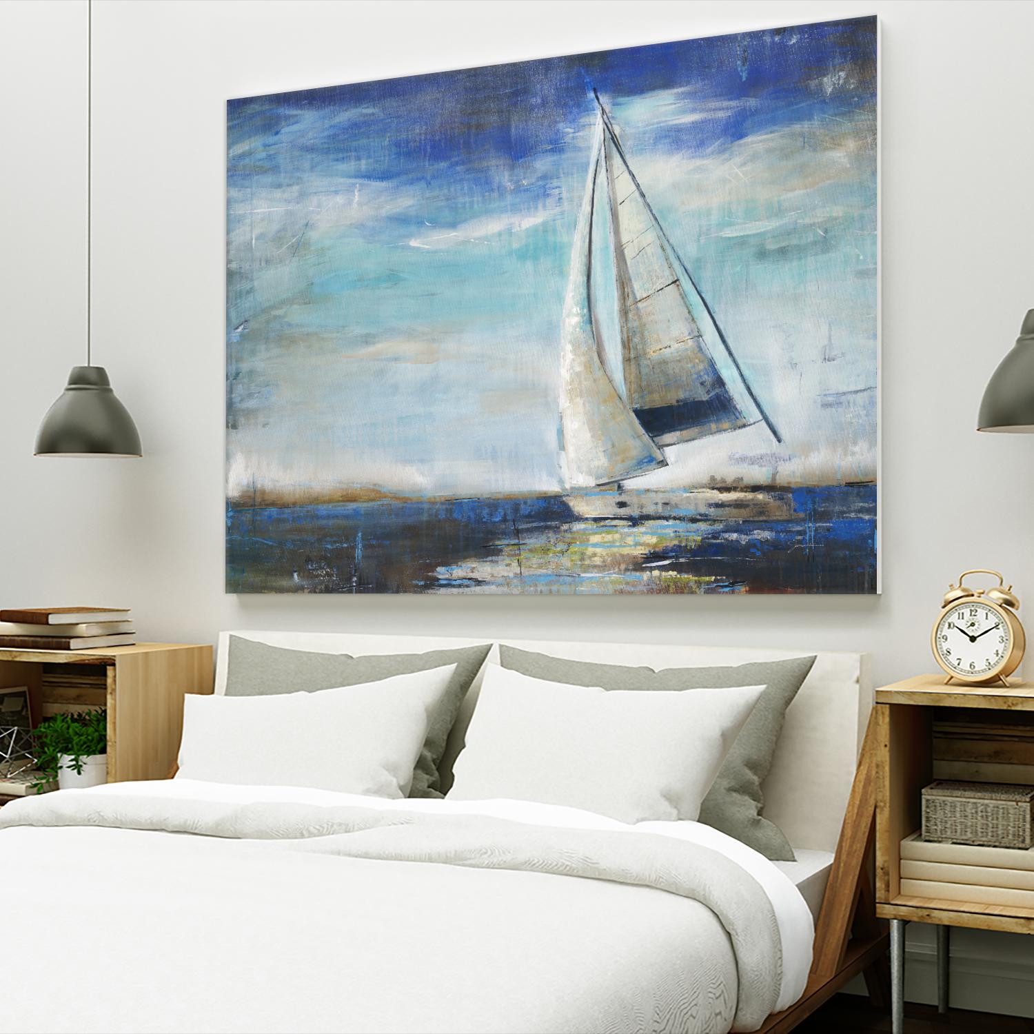 Sail Away by Liz Jardine on GIANT ART - white nautical