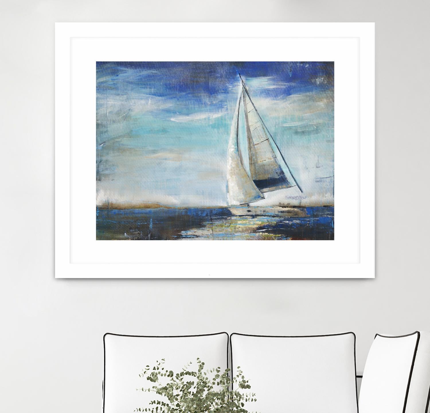 Sail Away by Liz Jardine on GIANT ART - white nautical
