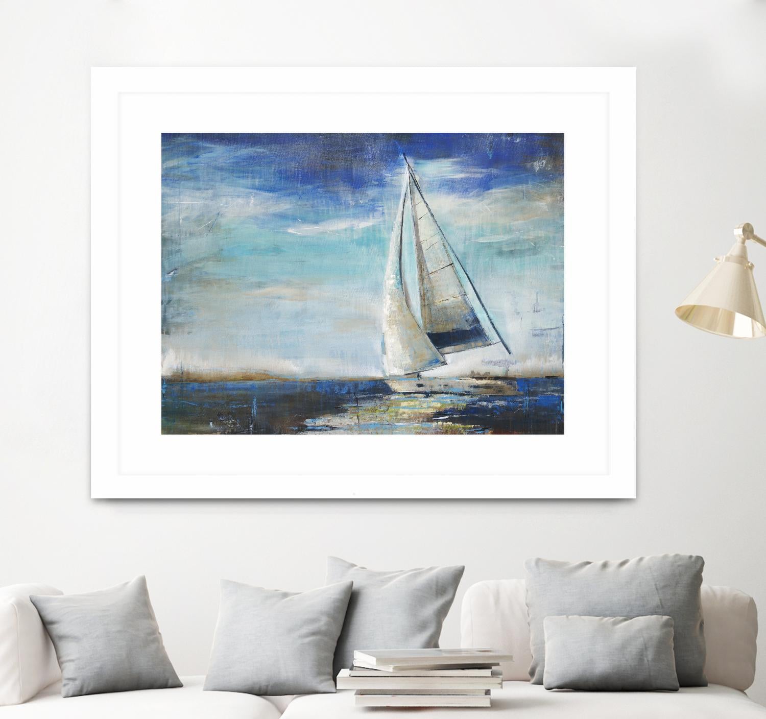 Sail Away by Liz Jardine on GIANT ART - white nautical