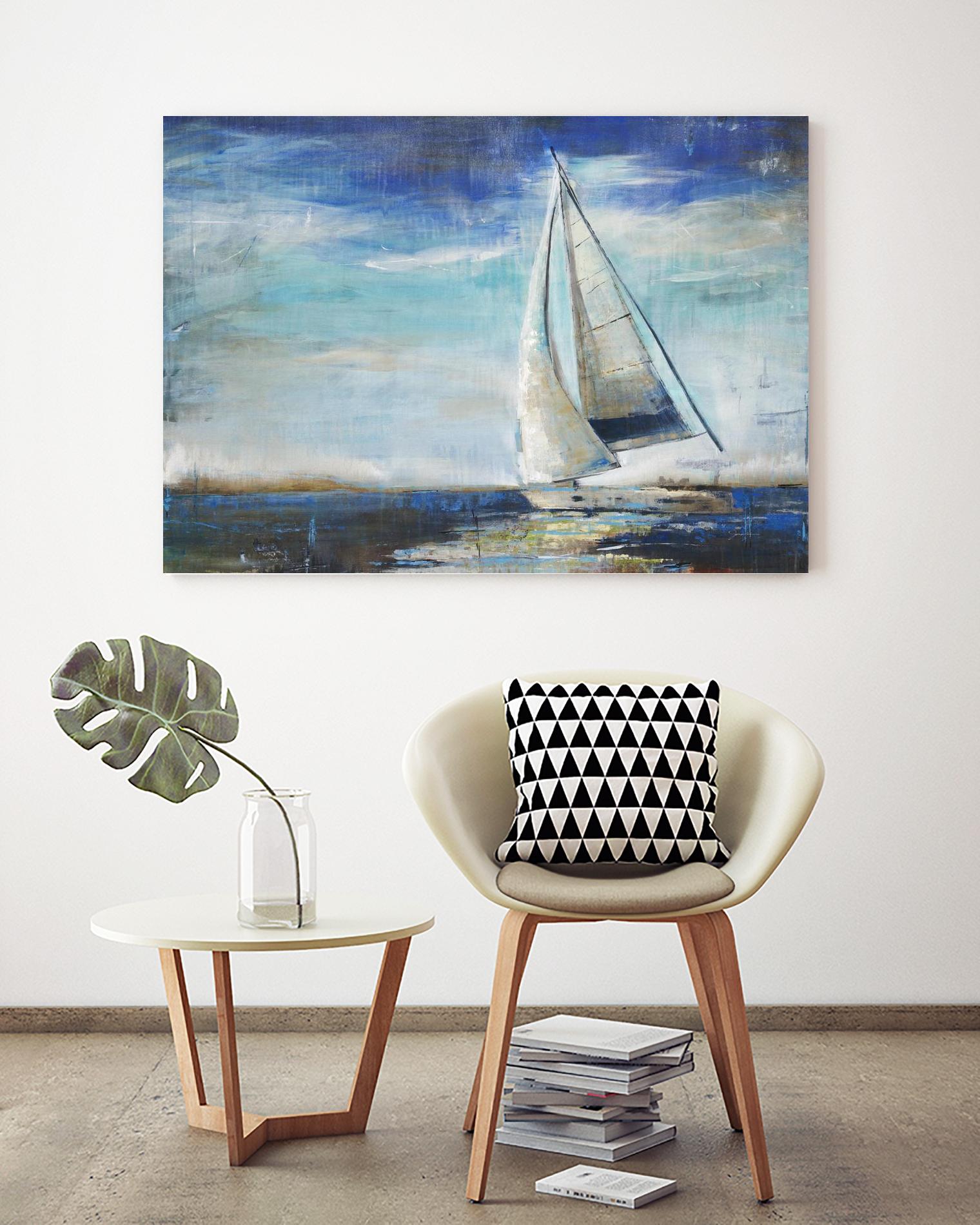 Sail Away by Liz Jardine on GIANT ART - white nautical