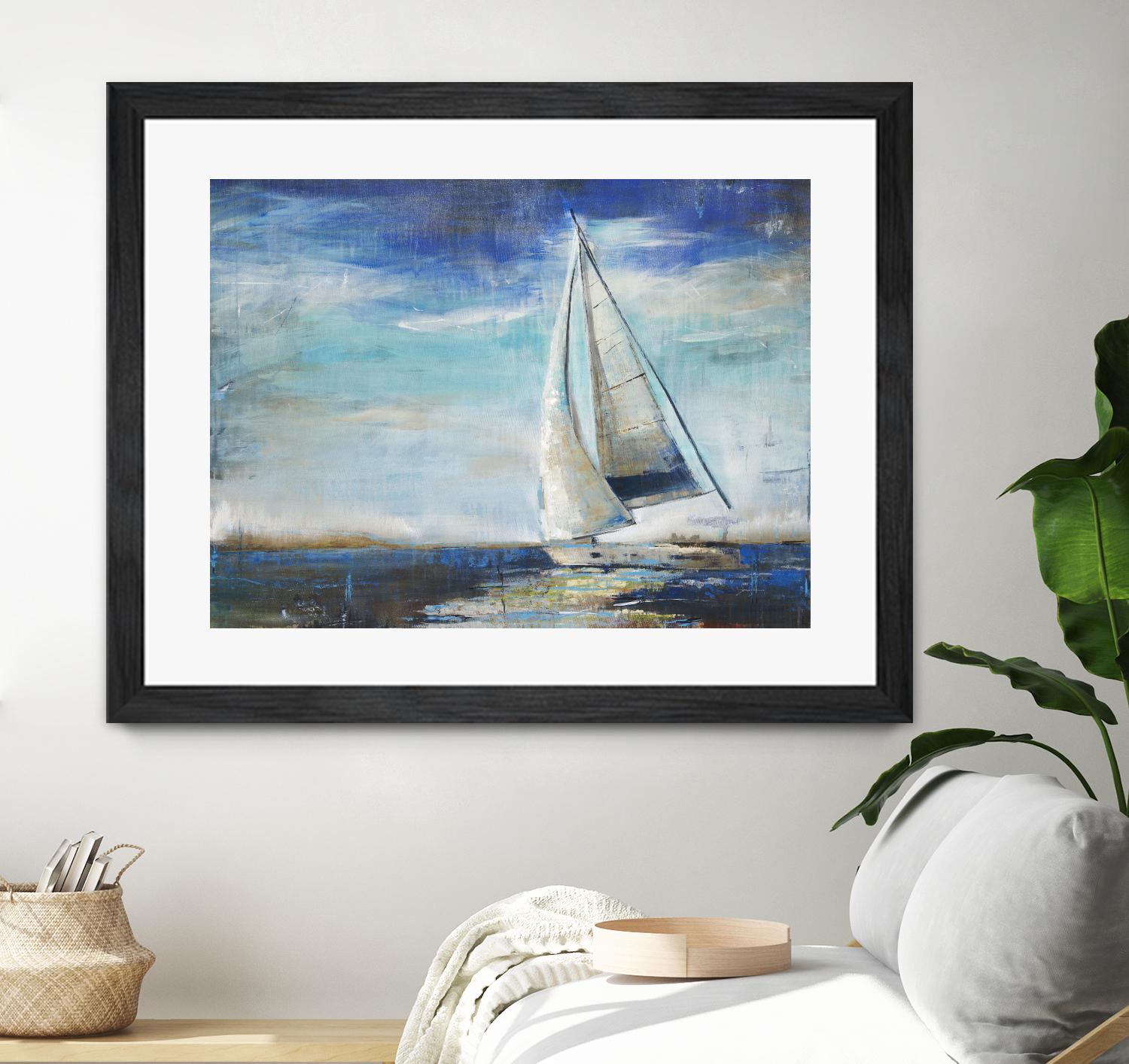 Sail Away by Liz Jardine on GIANT ART - white nautical