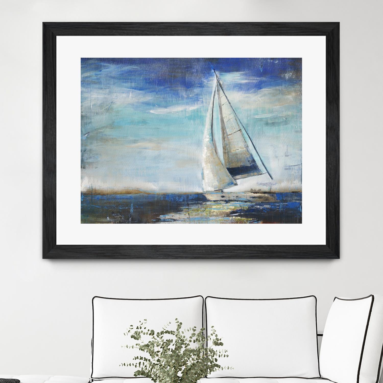 Sail Away by Liz Jardine on GIANT ART - white nautical