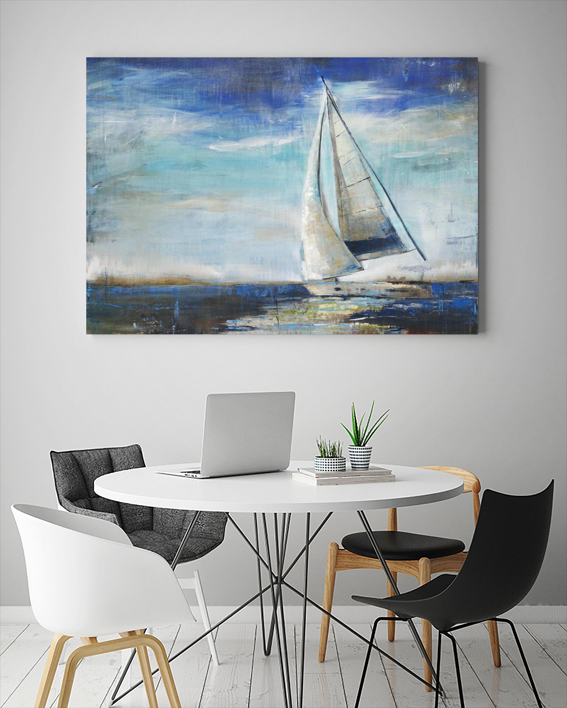 Sail Away by Liz Jardine on GIANT ART - white nautical