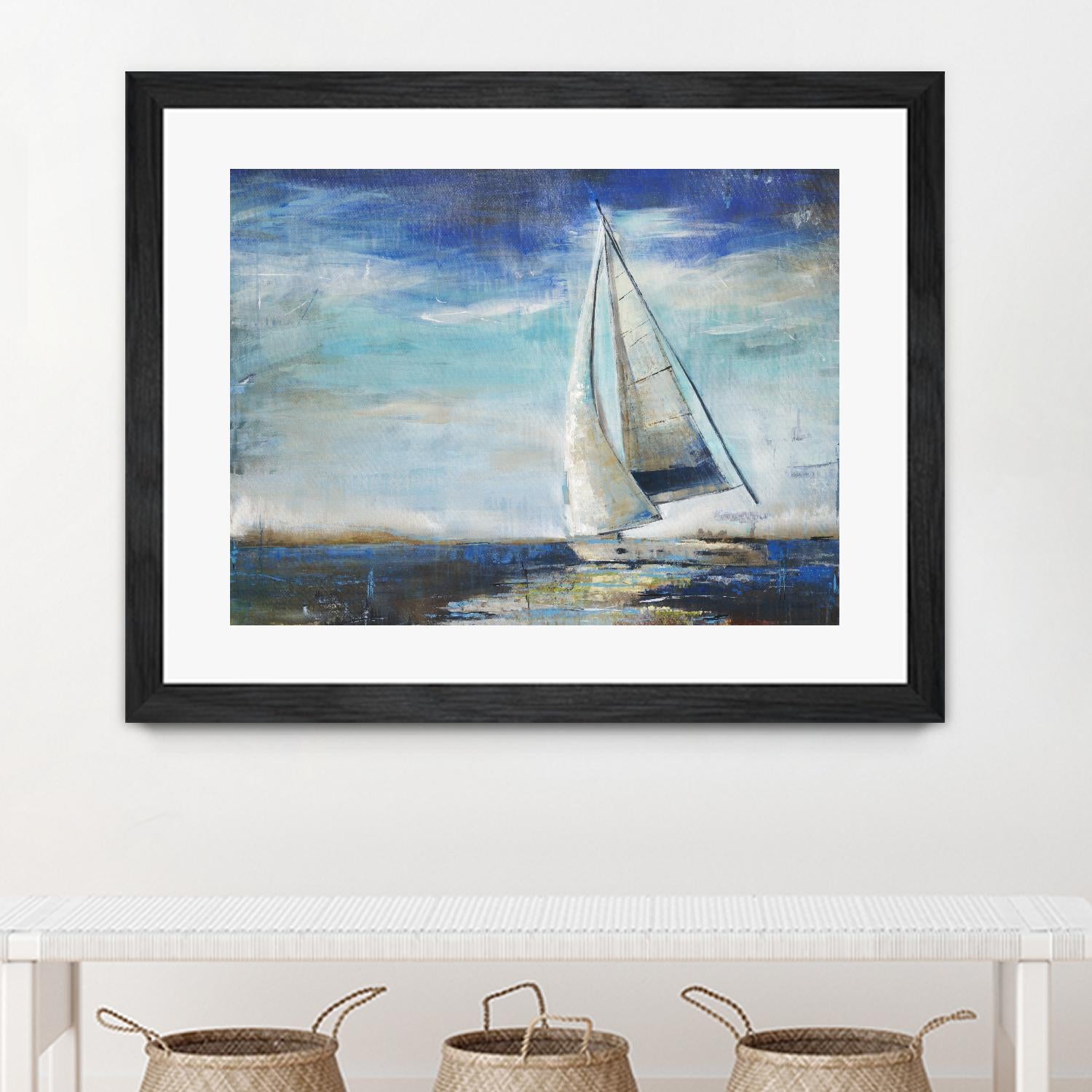 Sail Away by Liz Jardine on GIANT ART - white nautical