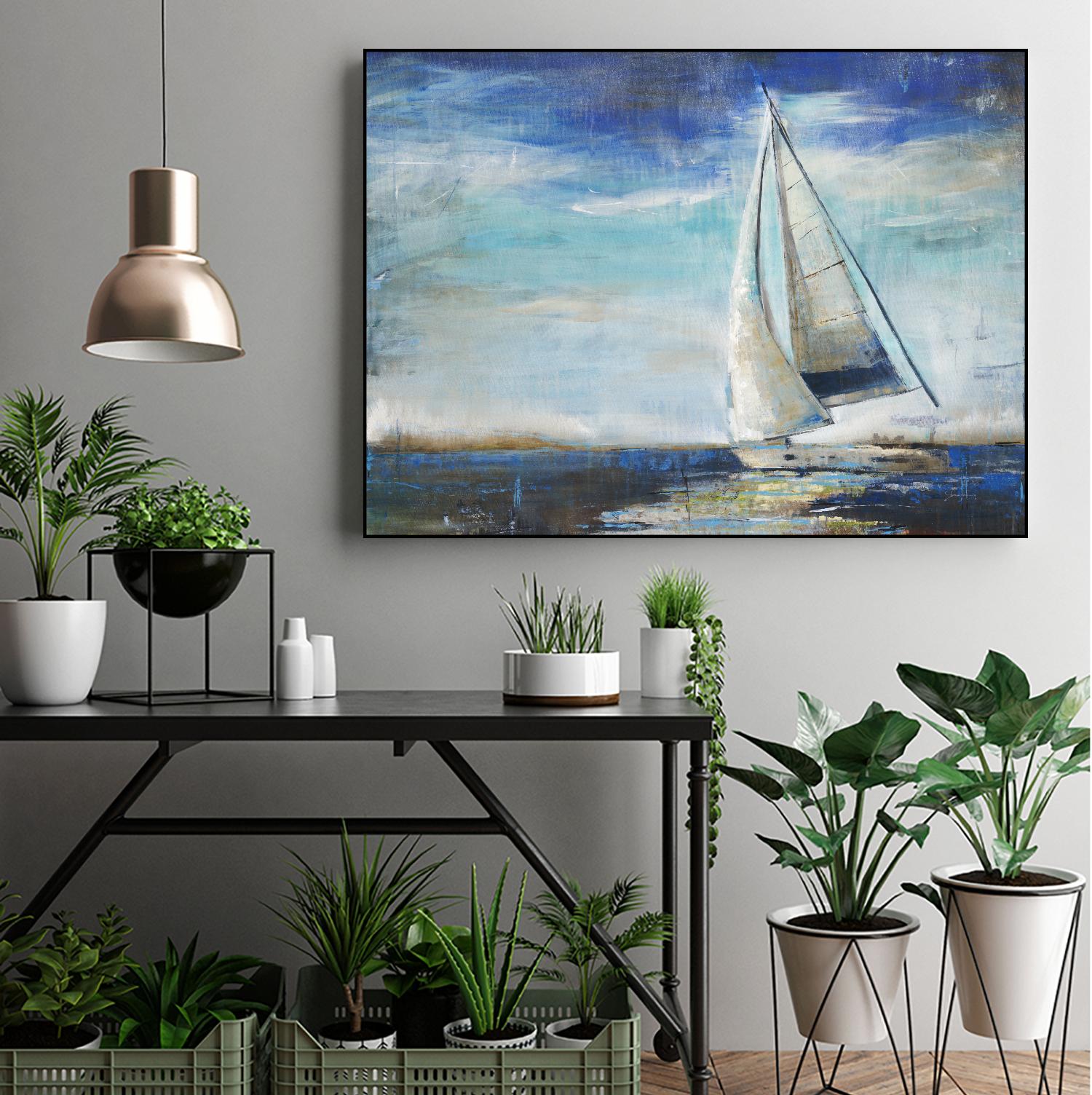Sail Away by Liz Jardine on GIANT ART - white nautical