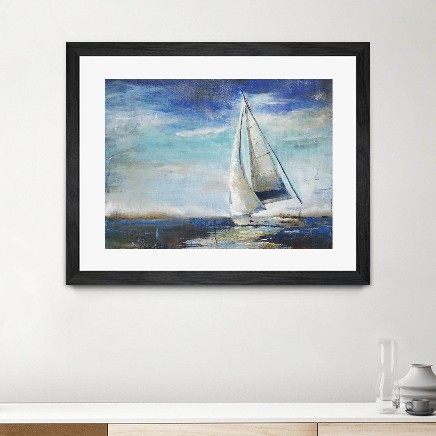 Sail Away by Liz Jardine on GIANT ART - white nautical