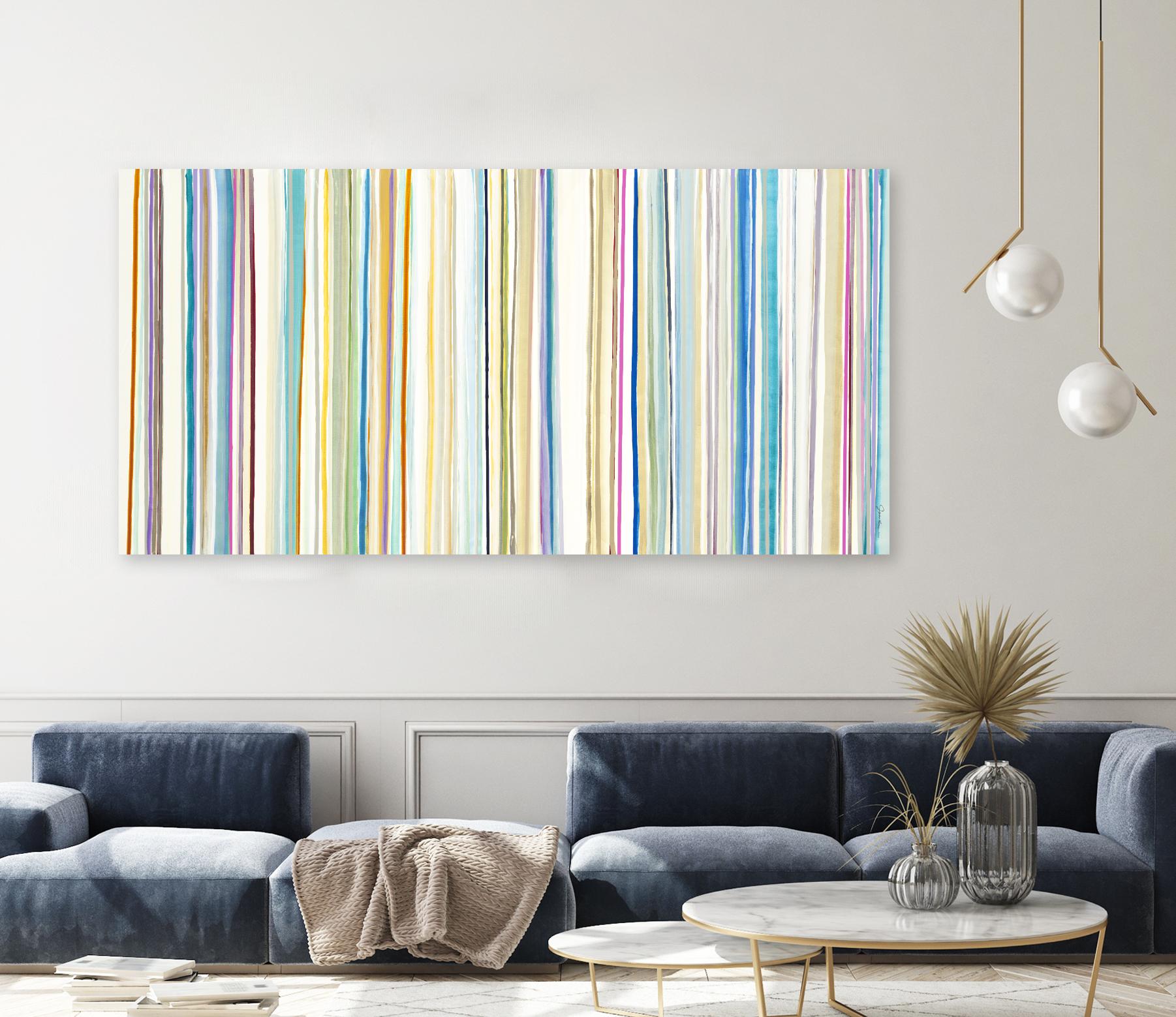 Candy Stripes by Liz Jardine on GIANT ART - blue contemporary