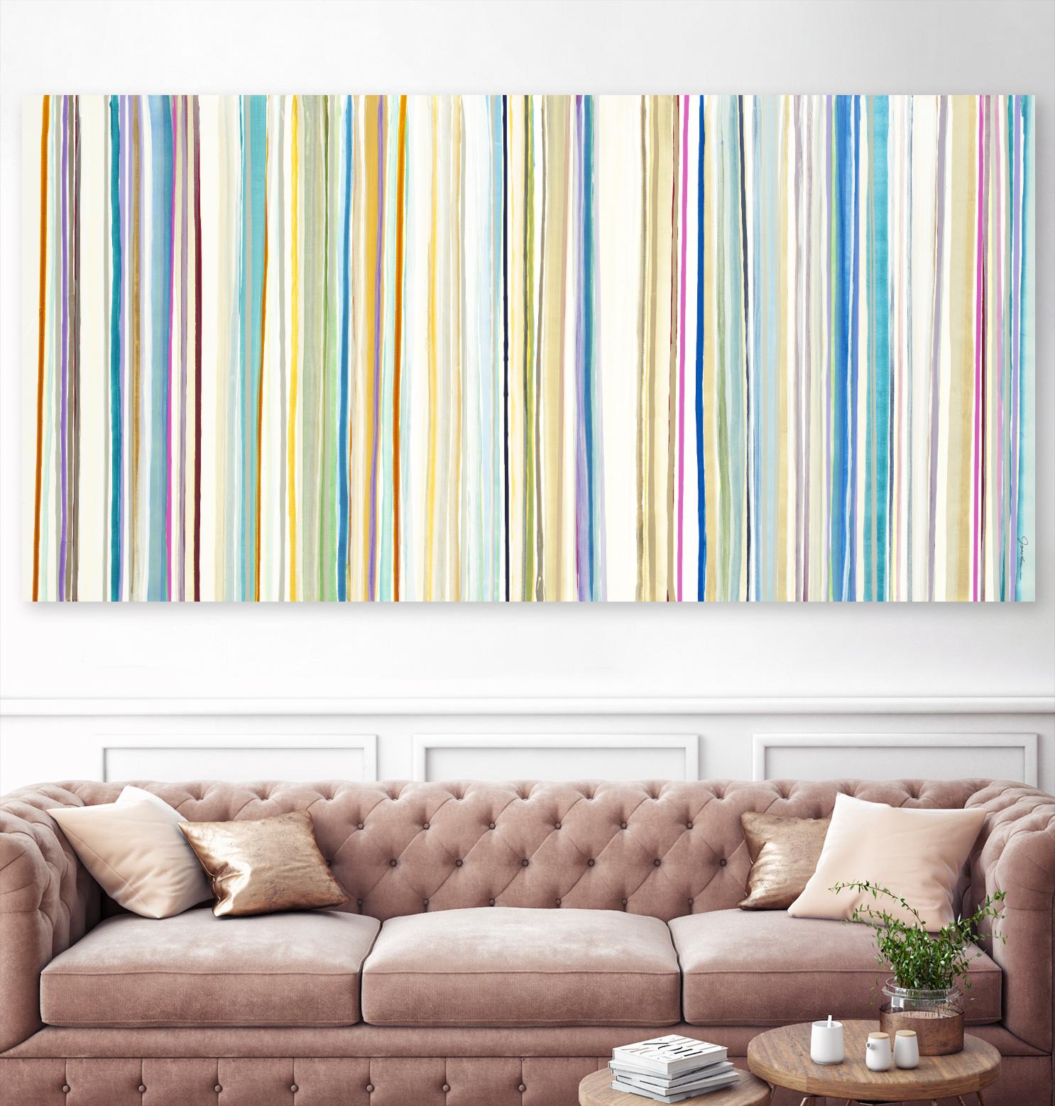 Candy Stripes by Liz Jardine on GIANT ART - blue contemporary