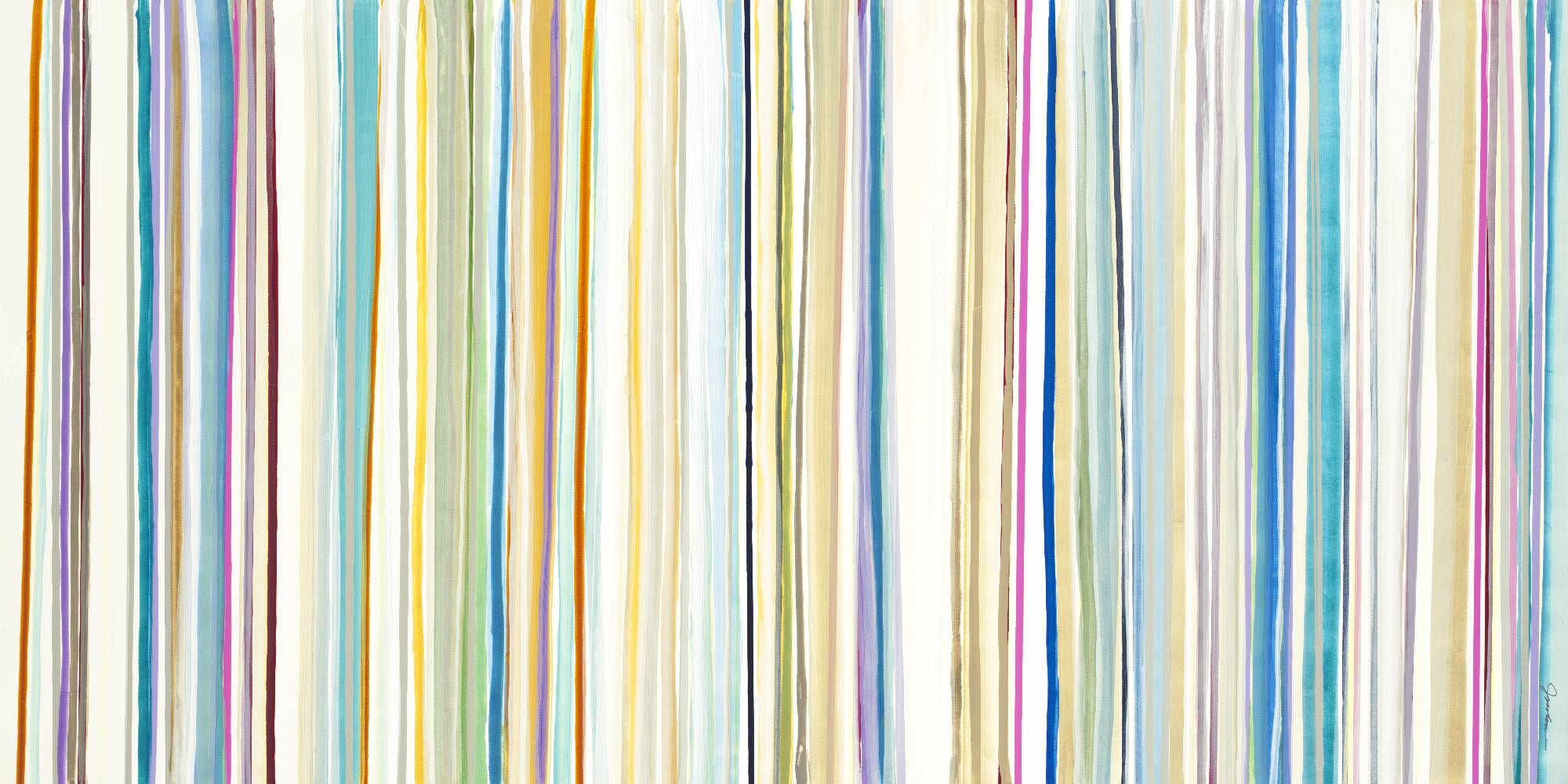 Candy Stripes by Liz Jardine on GIANT ART - blue contemporary